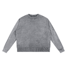 Men's Gray Mineral Wash Oversized SweaterMen's SweatshirtsMen's Gray Mineral Wash Oversized Sweater260111PODFG2581001