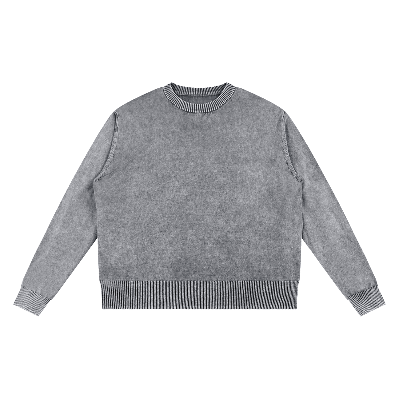 Men's Gray Mineral Wash Oversized SweaterMen's SweatshirtsMen's Gray Mineral Wash Oversized Sweater260111PODFG2581001