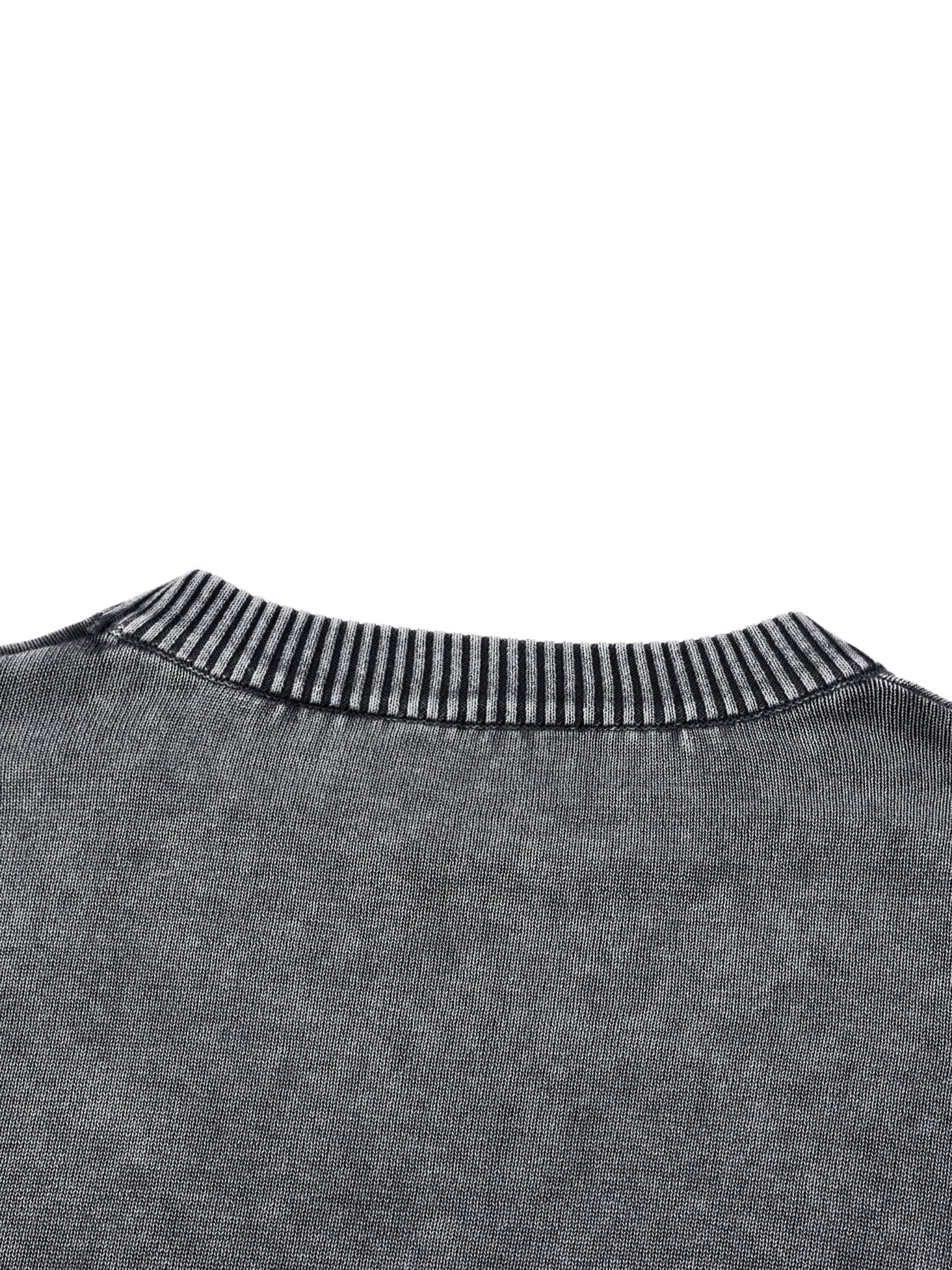 Men's Gray Mineral Wash Oversized SweaterMen's SweatshirtsMen's Gray Mineral Wash Oversized Sweater260111PODFG2581001