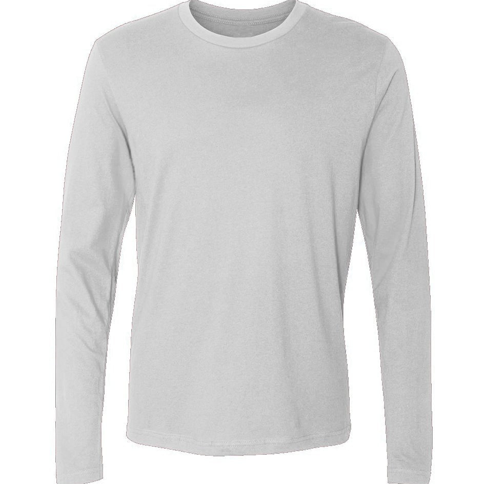 Men's White Cotton Long-Sleeve Crew - Men's Long Sleeve T-shirt - Apliiq - Men's White Cotton Long-Sleeve Crew - APQ-4584890S5A0 - xs - white - Cotton Long-Sleeve T-shirt - Dragon Foxx™ - Dragon Foxx™ Men's Cotton Long-Sleeve T-Shirt