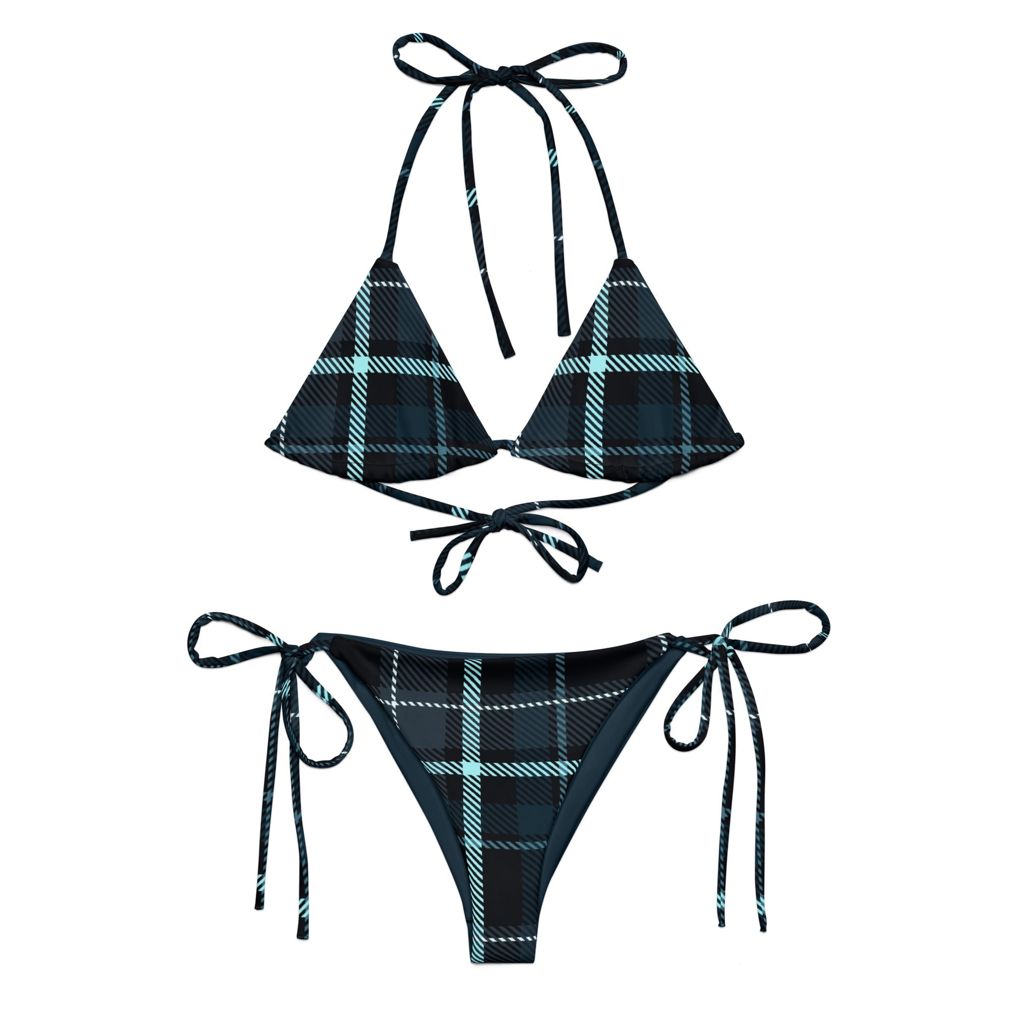 Midnight Harbor Plaid Eco String BikiniEco String BikiniProduct mockup3008709_16553