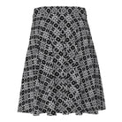 Monochrome Skater Skirt - Skater Skirt - DRAGON FOXX™ - Product mockup - 5071871_9606 - XS - Geometric - Black Skater Skirt - Black Skirt - Dragon Foxx® Monochrome Geometric Skater Skirt