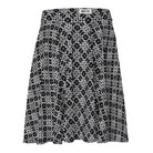 Monochrome Skater Skirt - Skater Skirt - DRAGON FOXX™ - Product mockup - 5071871_9606 - XS - Geometric - Black Skater Skirt - Black Skirt - Dragon Foxx® Monochrome Geometric Skater Skirt