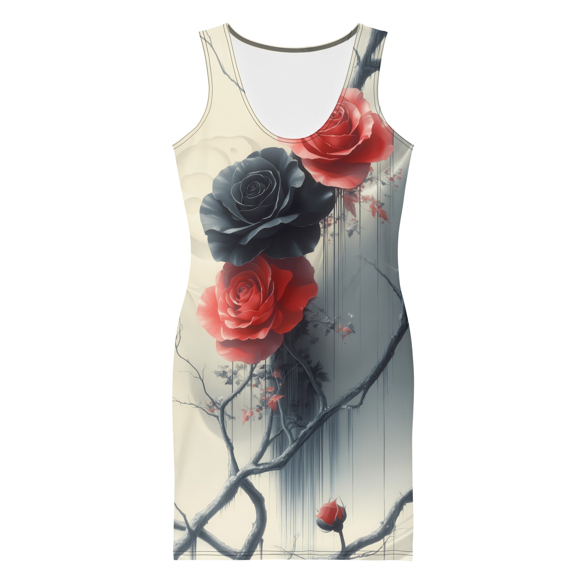 Noir Blossom Reverie - Bodycon DressBodycon Dress8228220_7788