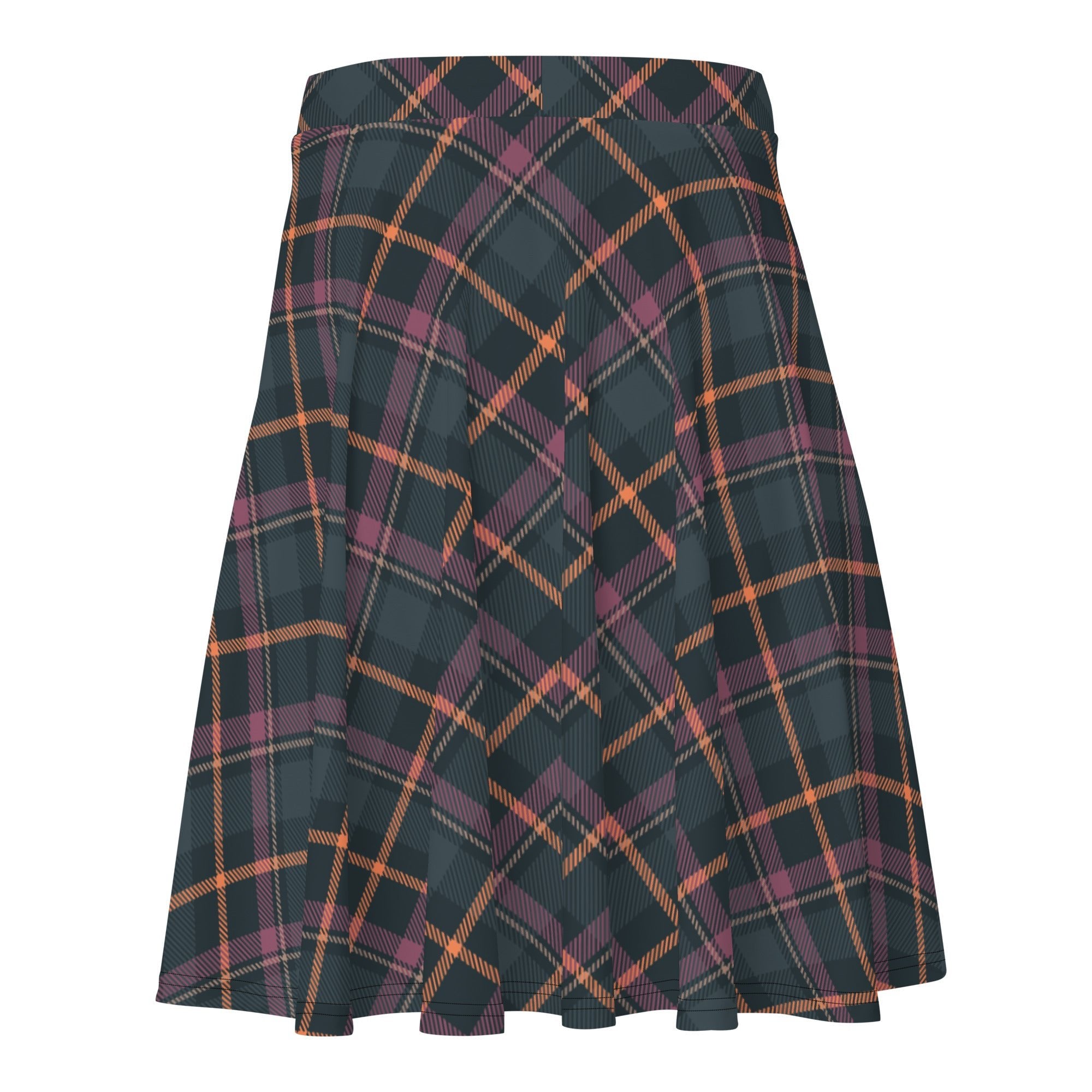 Obsidian Emberlace - Skater Skirt - Skater Skirt - DRAGON FOXX™ - Product mockup - 5820718_9606 - XS - Plaid - Dragon Foxx™ - Dragon Foxx™ Skater Skirt - Dragon Foxx™ Skirts