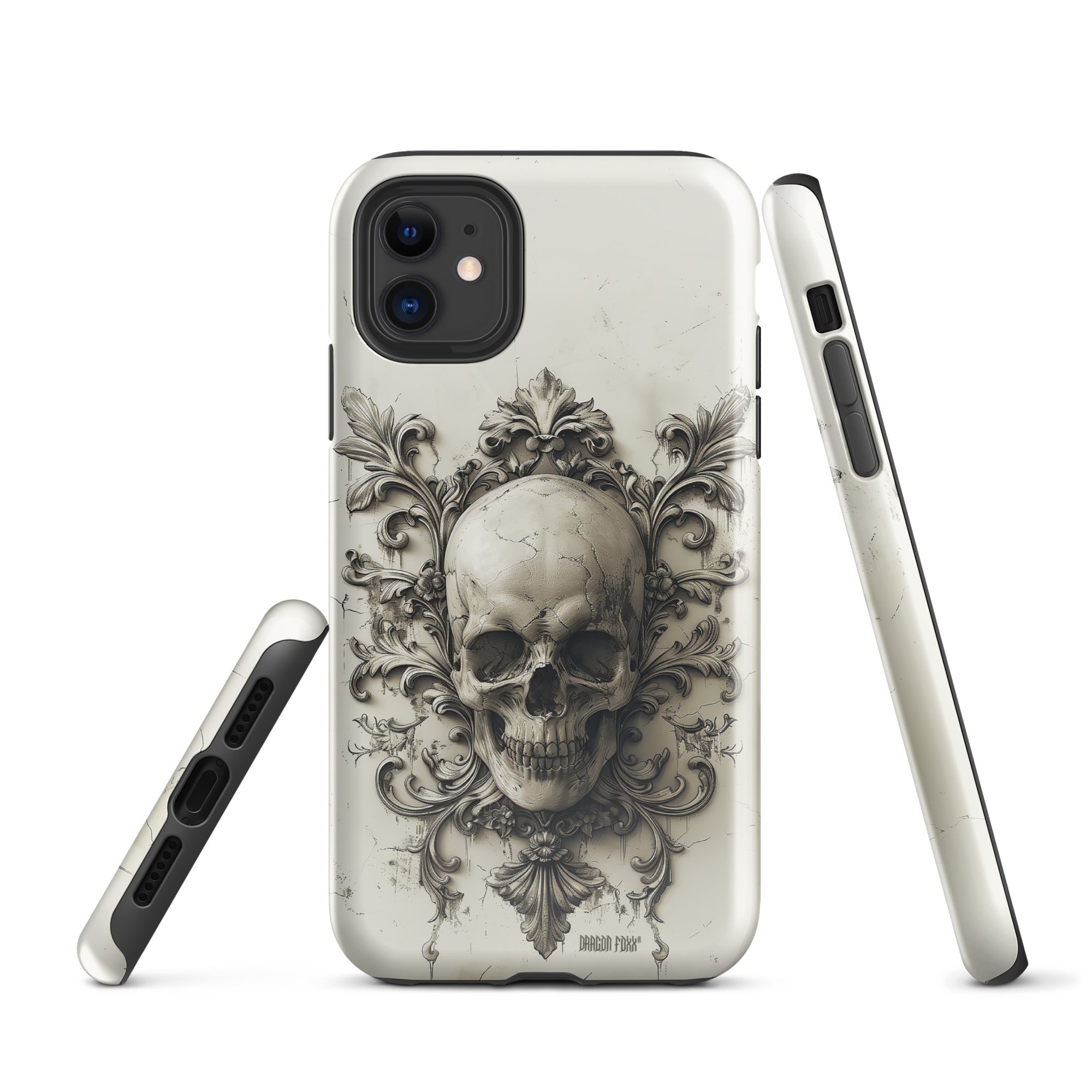 Obsidian Revenant Skull Dragon Foxx® Phone Case for iPhone® - Phone Case for iPhone® - DRAGON FOXX™ - Obsidian Revenant Skull Dragon Foxx® Phone Case for iPhone® - 6171198_15381 - iPhone 11 - White - Accessories - Art Phone Case - Dragon Foxx® Phone Case for iPhone®