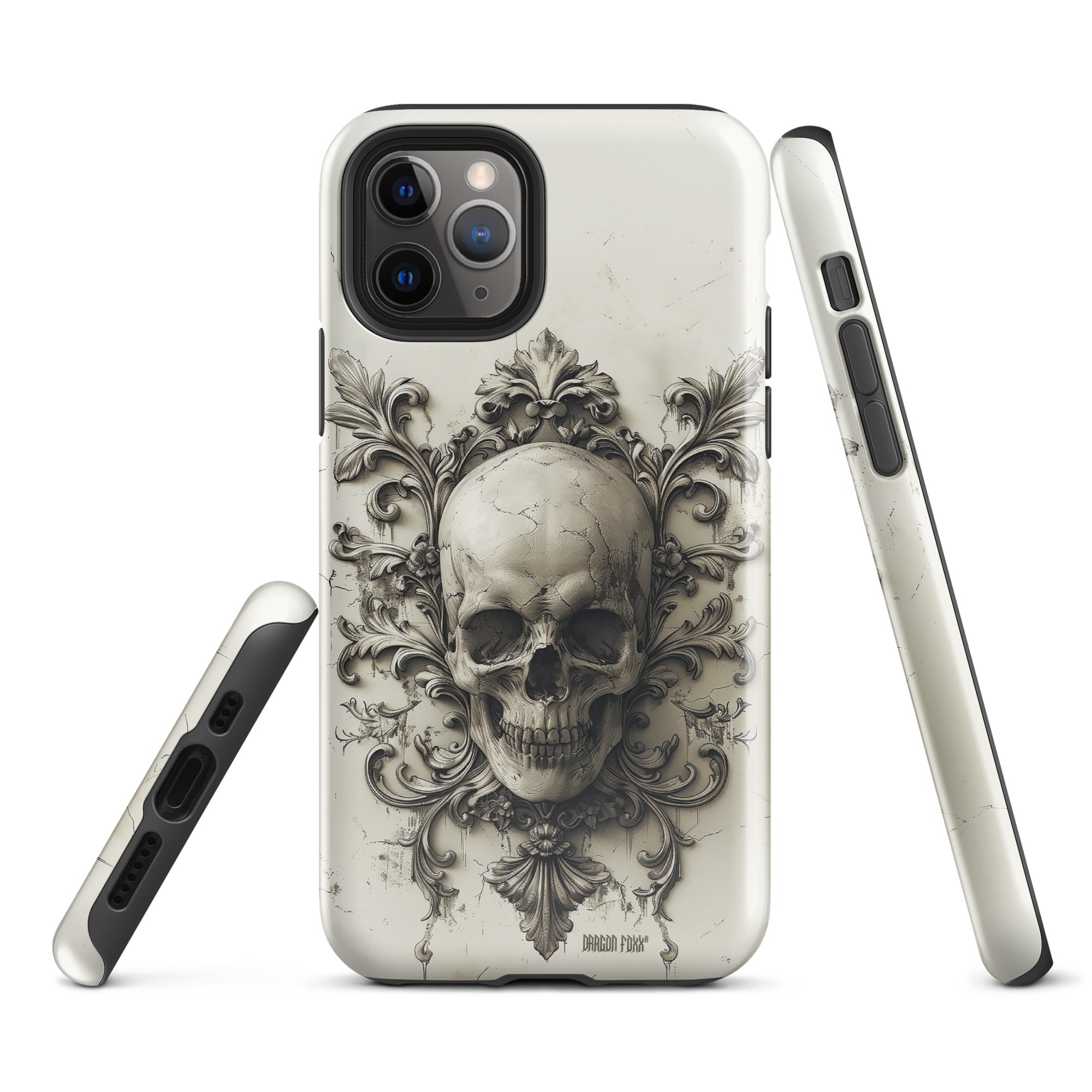 Obsidian Revenant Skull Dragon Foxx® Phone Case for iPhone® - Phone Case for iPhone® - DRAGON FOXX™ - Obsidian Revenant Skull Dragon Foxx® Phone Case for iPhone® - 6171198_15382 - iPhone 11 Pro - White - Accessories - Art Phone Case - Dragon Foxx® Phone Case for iPhone®