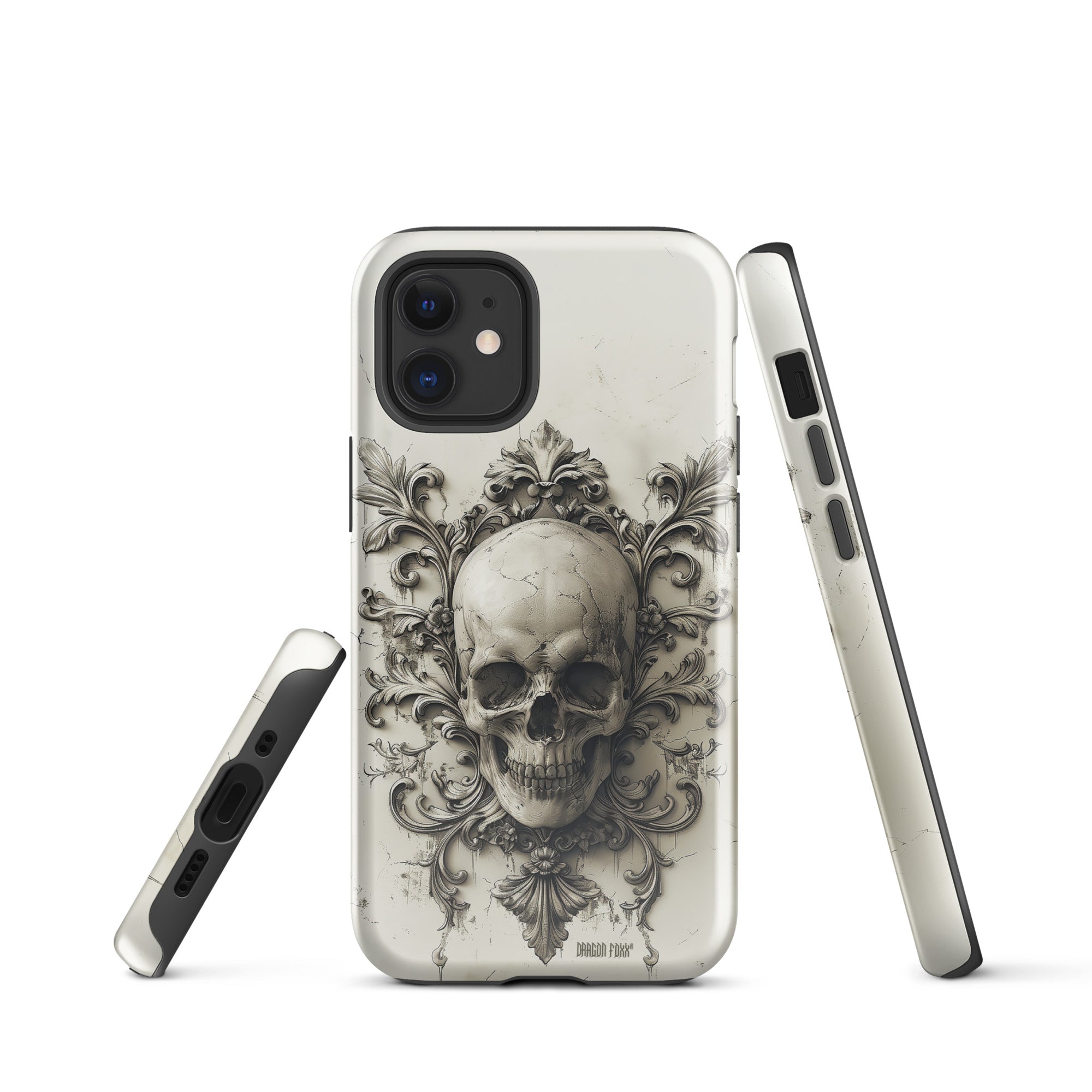 Obsidian Revenant Skull Dragon Foxx® Phone Case for iPhone® - Phone Case for iPhone® - DRAGON FOXX™ - Obsidian Revenant Skull Dragon Foxx® Phone Case for iPhone® - 6171198_15385 - iPhone 12 mini - White - Accessories - Art Phone Case - Dragon Foxx® Phone Case for iPhone®