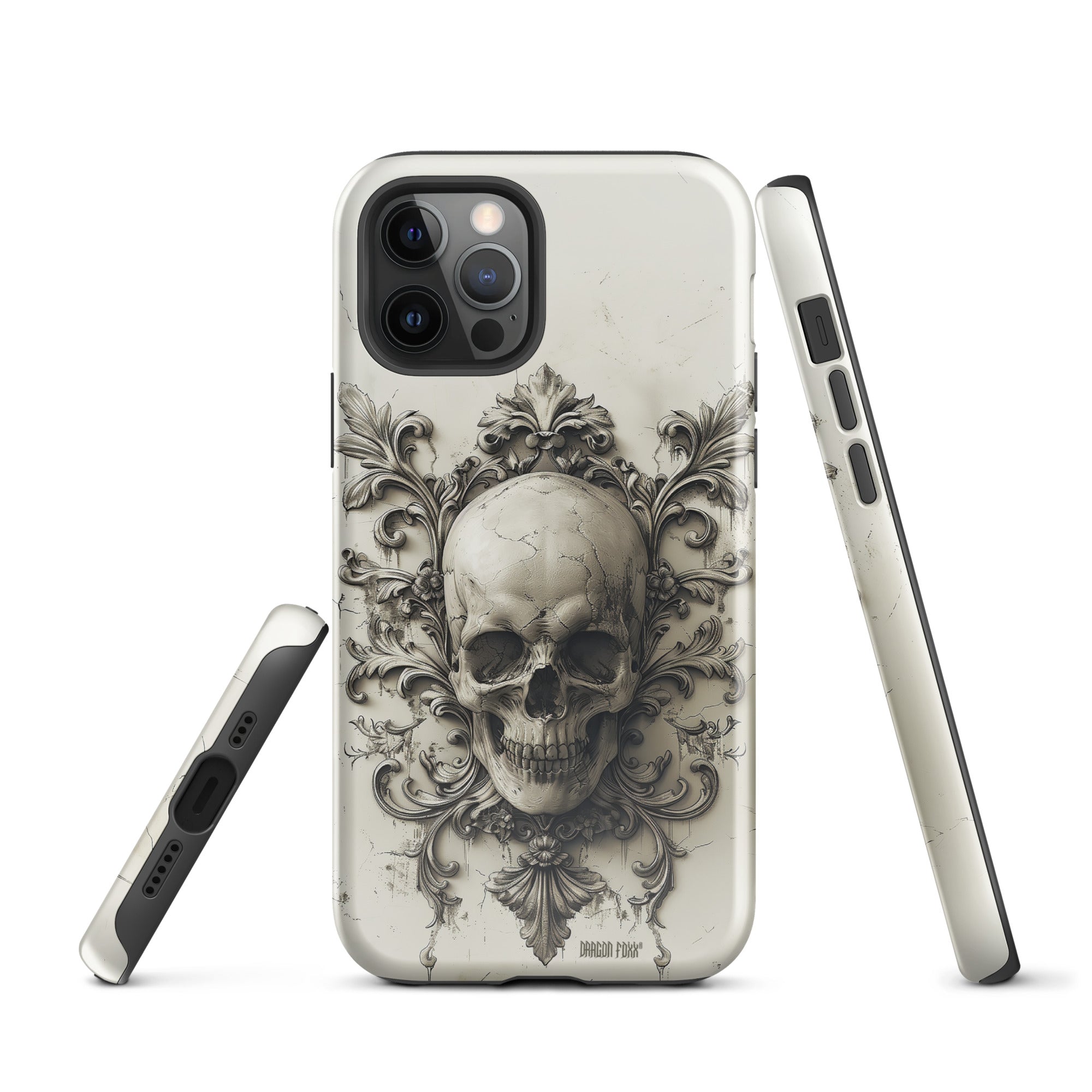 Obsidian Revenant Skull Dragon Foxx® Phone Case for iPhone® - Phone Case for iPhone® - DRAGON FOXX™ - Obsidian Revenant Skull Dragon Foxx® Phone Case for iPhone® - 6171198_15386 - iPhone 12 Pro - White - Accessories - Art Phone Case - Dragon Foxx® Phone Case for iPhone®