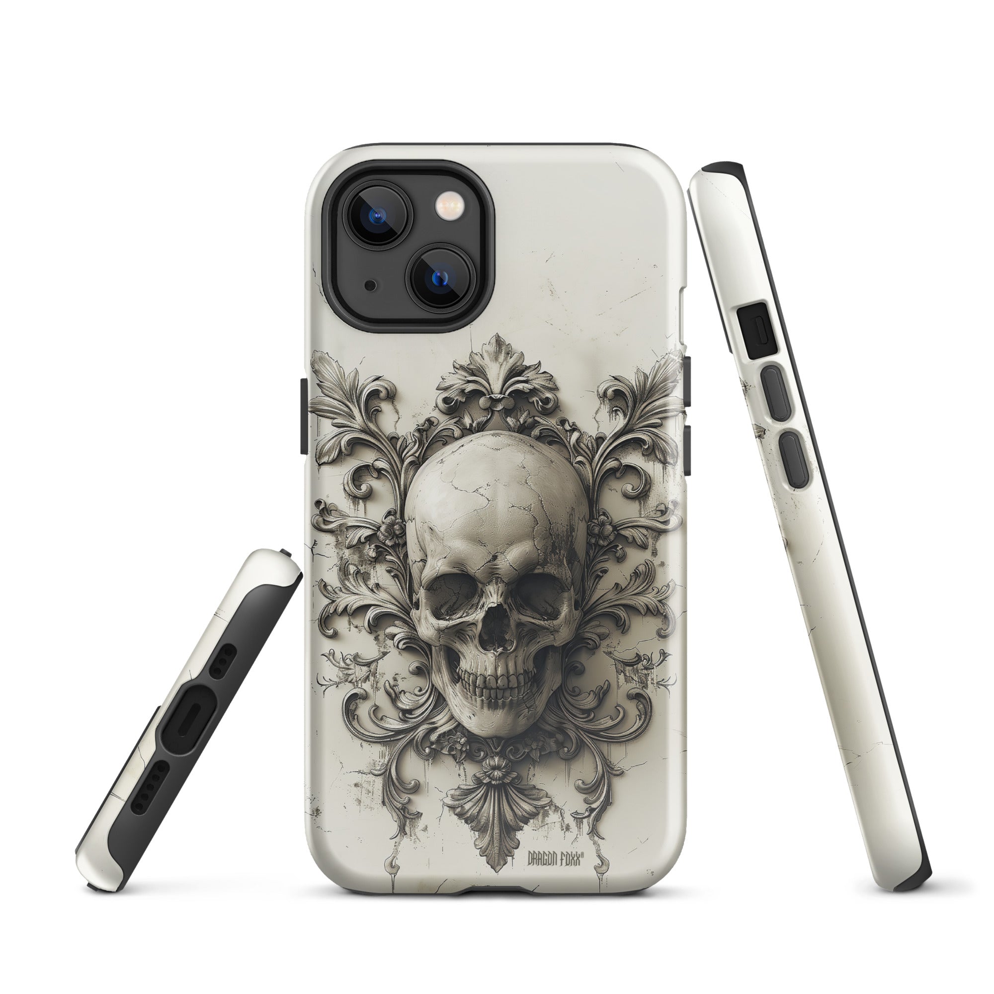 Obsidian Revenant Skull Dragon Foxx® Phone Case for iPhone® - Phone Case for iPhone® - DRAGON FOXX™ - Obsidian Revenant Skull Dragon Foxx® Phone Case for iPhone® - 6171198_15388 - iPhone 13 - White - Accessories - Art Phone Case - Dragon Foxx® Phone Case for iPhone®