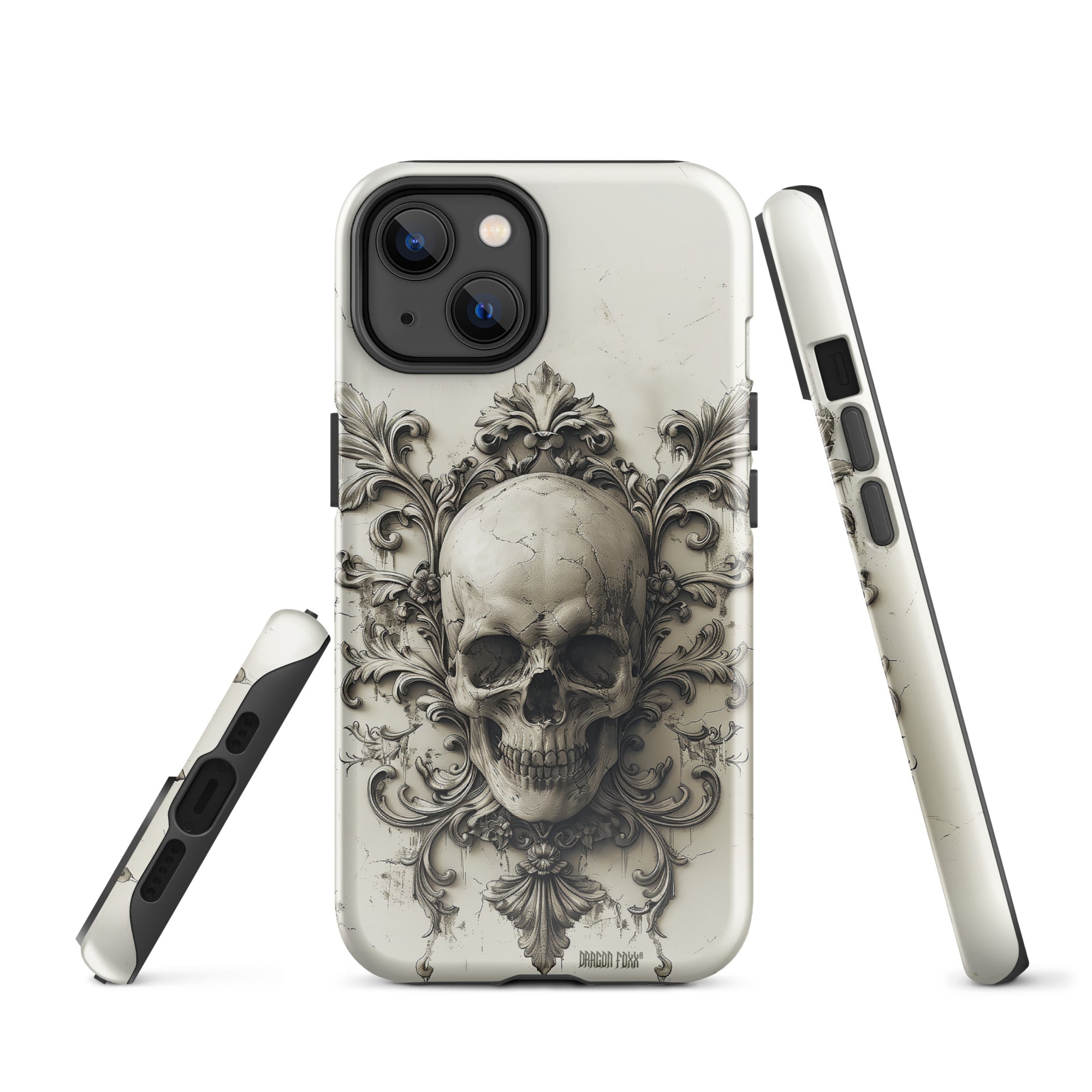 Obsidian Revenant Skull Dragon Foxx® Phone Case for iPhone® - Phone Case for iPhone® - DRAGON FOXX™ - Obsidian Revenant Skull Dragon Foxx® Phone Case for iPhone® - 6171198_16124 - iPhone 14 - White - Accessories - Art Phone Case - Dragon Foxx® Phone Case for iPhone®