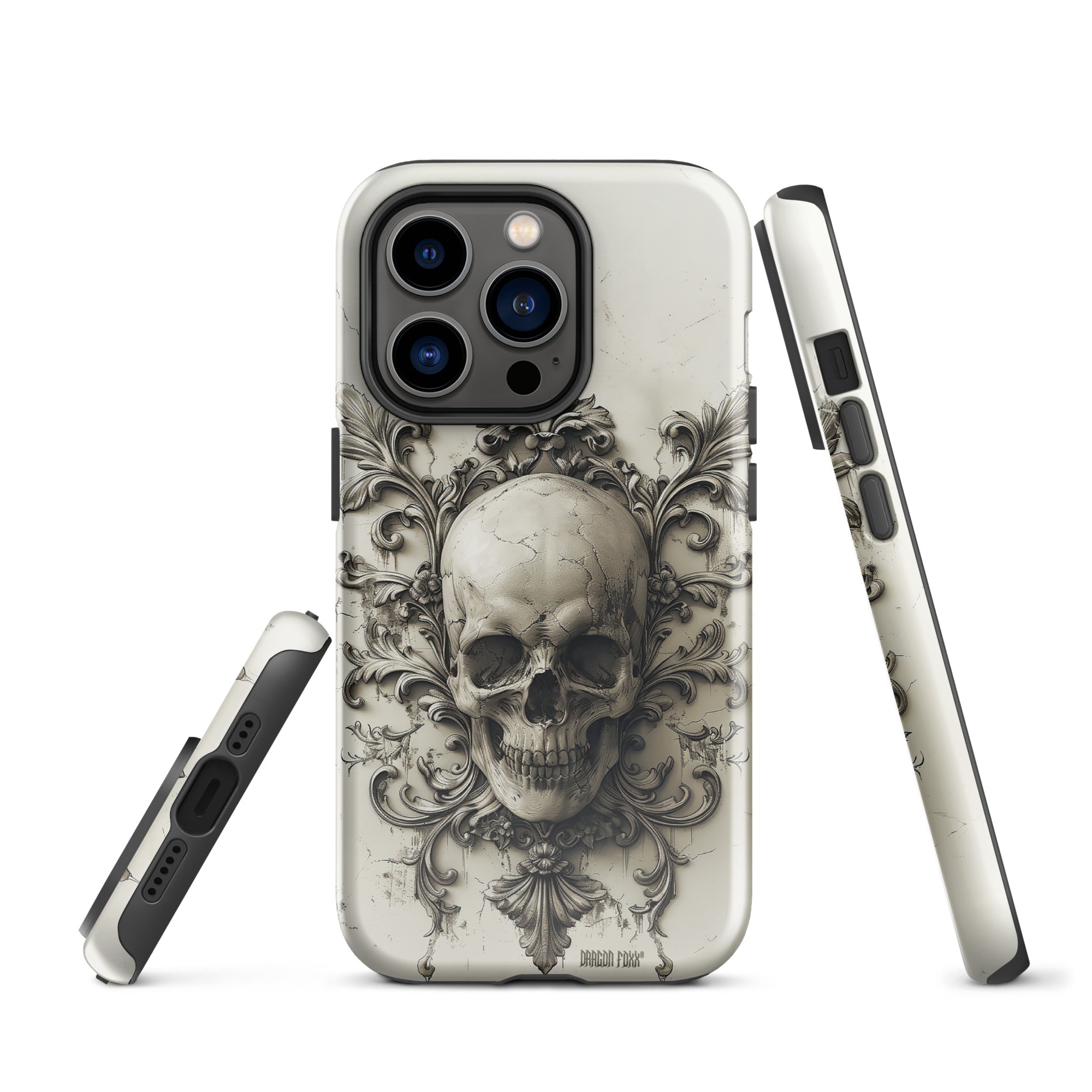 Obsidian Revenant Skull Dragon Foxx® Phone Case for iPhone® - Phone Case for iPhone® - DRAGON FOXX™ - Obsidian Revenant Skull Dragon Foxx® Phone Case for iPhone® - 6171198_16126 - iPhone 14 Pro - White - Accessories - Art Phone Case - Dragon Foxx® Phone Case for iPhone®