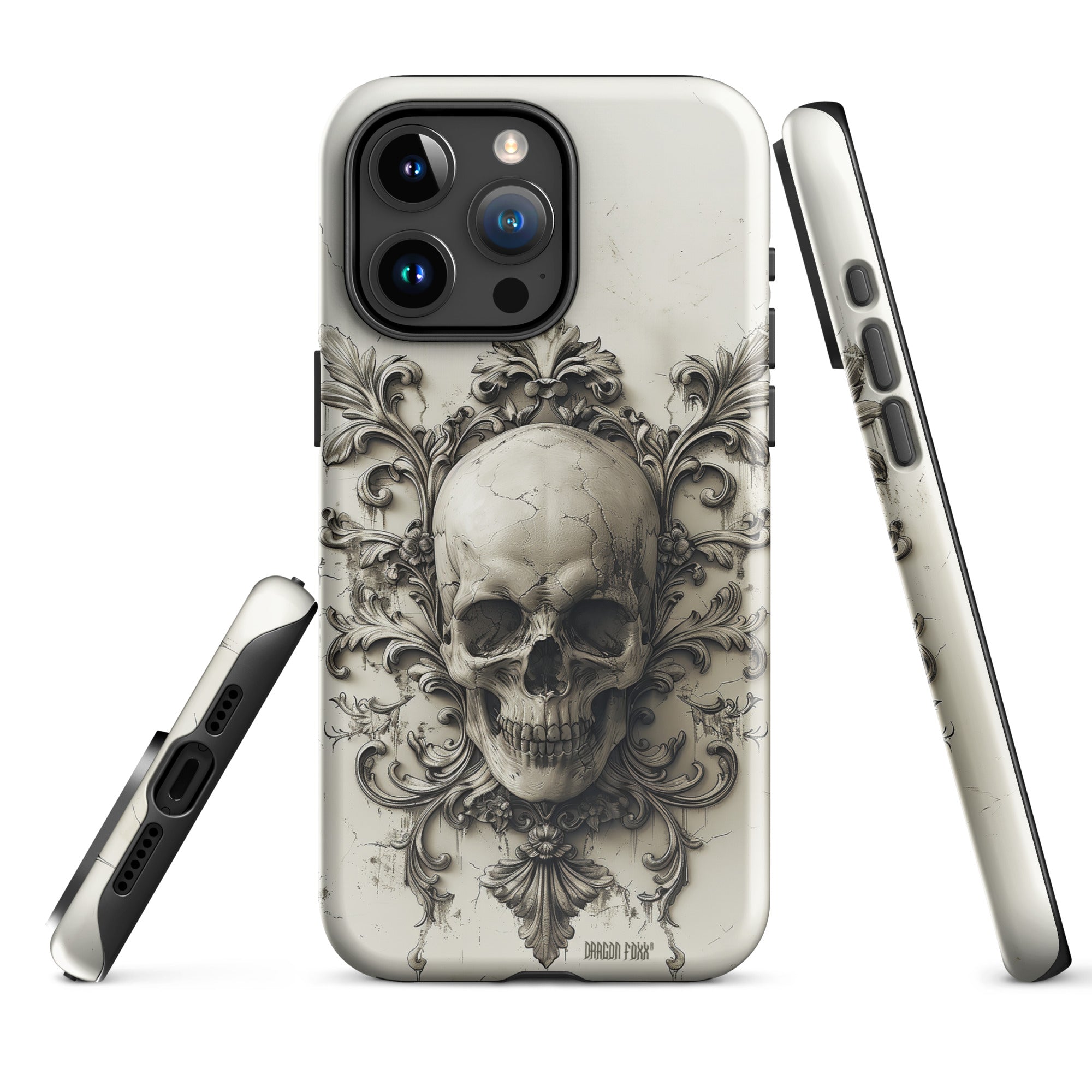 Obsidian Revenant Skull Dragon Foxx® Phone Case for iPhone® - Phone Case for iPhone® - DRAGON FOXX™ - Obsidian Revenant Skull Dragon Foxx® Phone Case for iPhone® - 6171198_17720 - iPhone 15 Pro Max - White - Accessories - Art Phone Case - Dragon Foxx® Phone Case for iPhone®