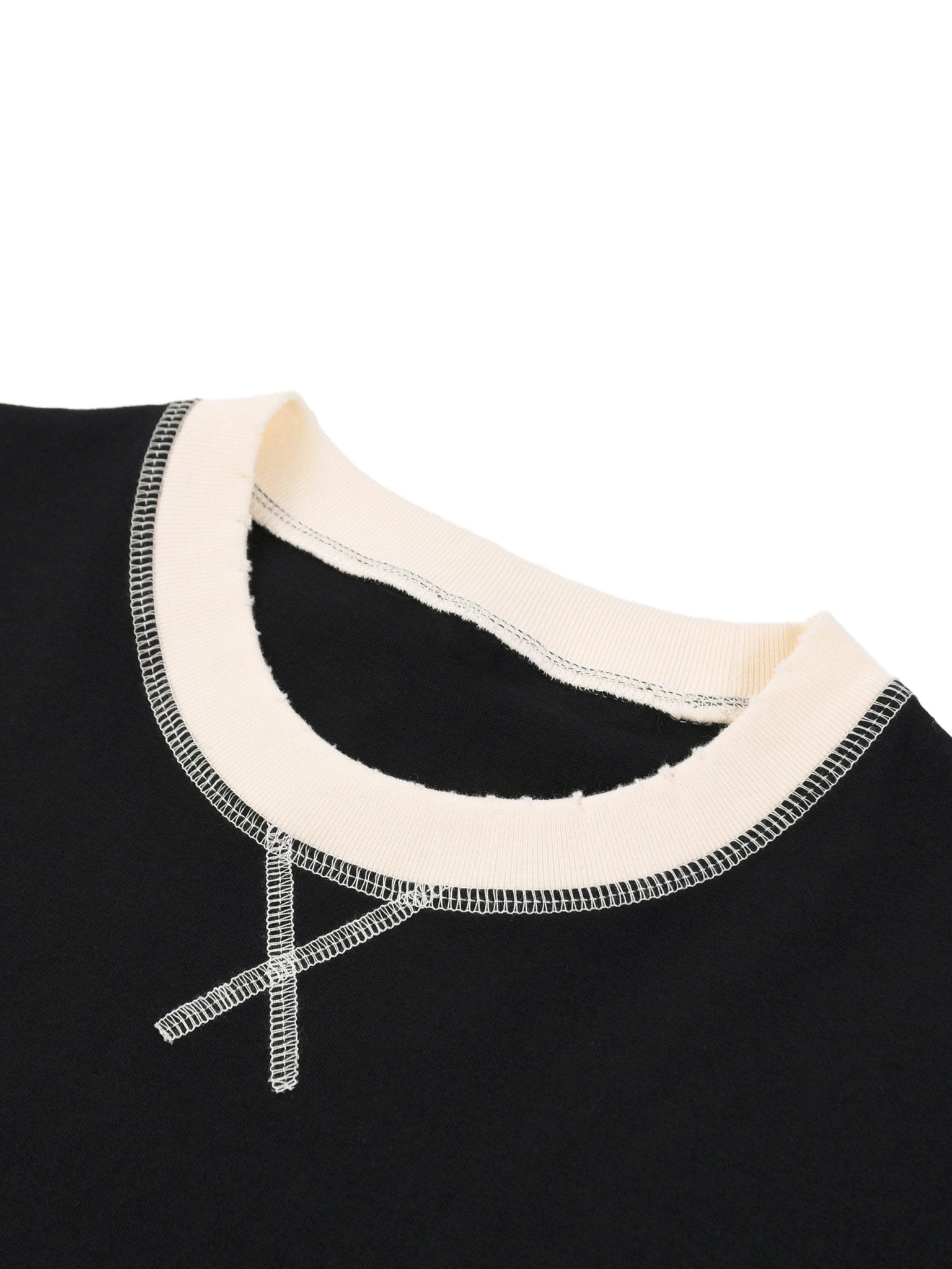 Ossaryn Crest Black with Apricot Contrast - Stitched Cotton T-ShirtContrast - Stitched Cotton T-ShirtOssaryn Crest Black with Apricot Contrast - Stitched Cotton T-Shirt251030PODPQ1444001