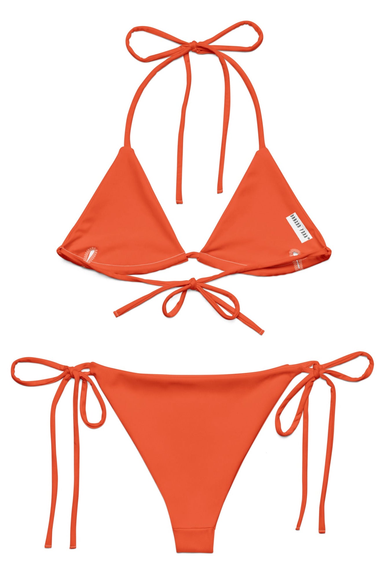 Outrageous Orange Eco String Bikini Set - Eco String Bikini Set - DRAGON FOXX™ - Outrageous Orange Eco String Bikini Set - 1750365_16553 - 2XS - Outrageous Orange - String Bikini - Dragon Foxx™ - Dragon Foxx™ Eco String Bikini Set - Dragon Foxx™ Eco String Bikini Sets
