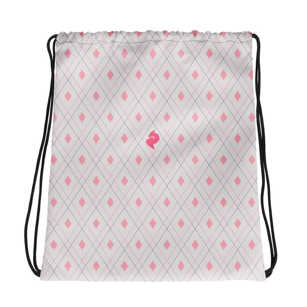 Pink Diamond Nexus Drawstring Bag - Drawstring Bag - DRAGON FOXX™ - Product mockup - 1592219_8894 - Pink Diamond Nexus - 15″×17″ Drawstring Bag - Accessories - Accessories Collection