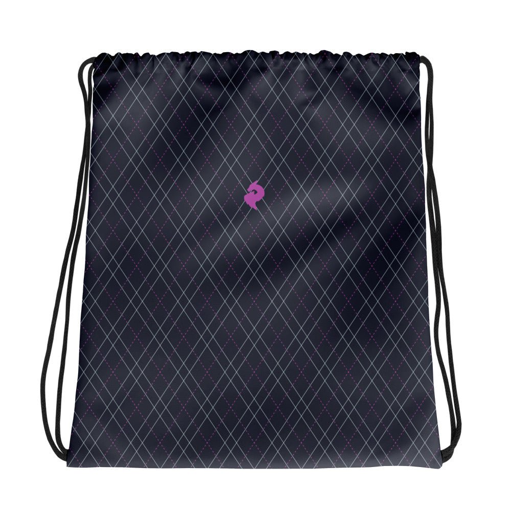 Pink Grid Nexus Drawstring BagDrawstring BagProduct mockup8410034_8894