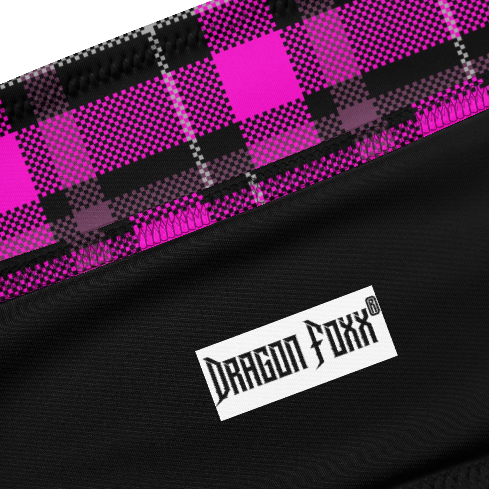 Pink Hexfire Plaid Eco Bandeau BikiniEco Bandeau Bikini SetsProduct mockup1690676_22671