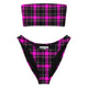 Pink Hexfire Plaid Eco Bandeau BikiniEco Bandeau Bikini SetsProduct mockup1690676_22671