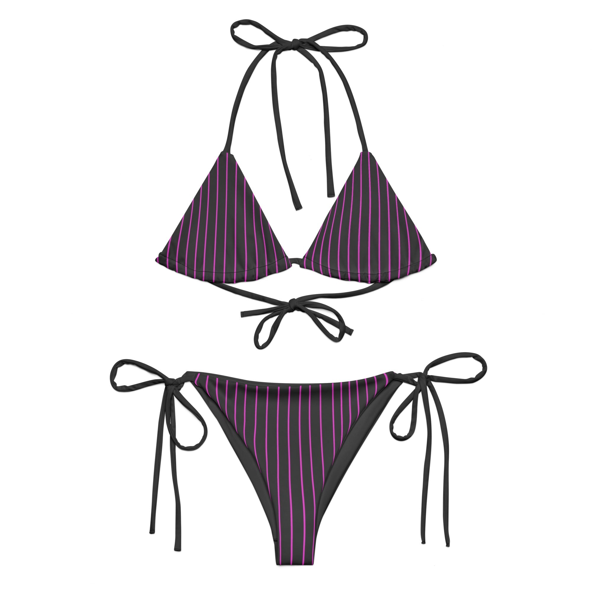 Pink Noir Pinstripe Eco String BikiniEco String BikiniProduct mockup7310506_16553