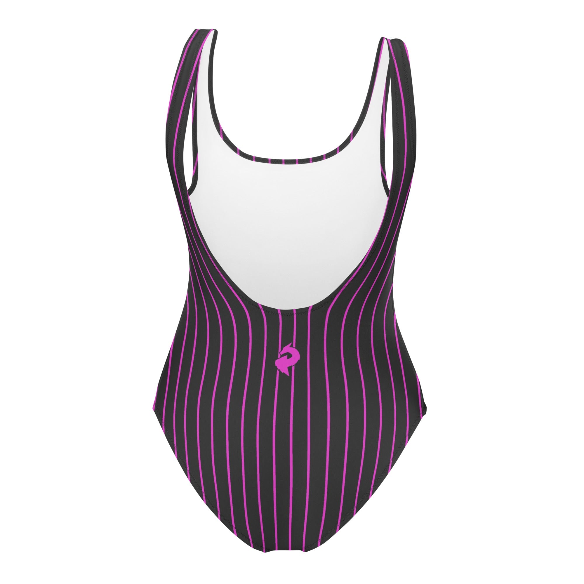 Pink Noir Pinstripe One - Piece SwimsuitOne - Piece SwimsuitProduct mockup3652993_9014