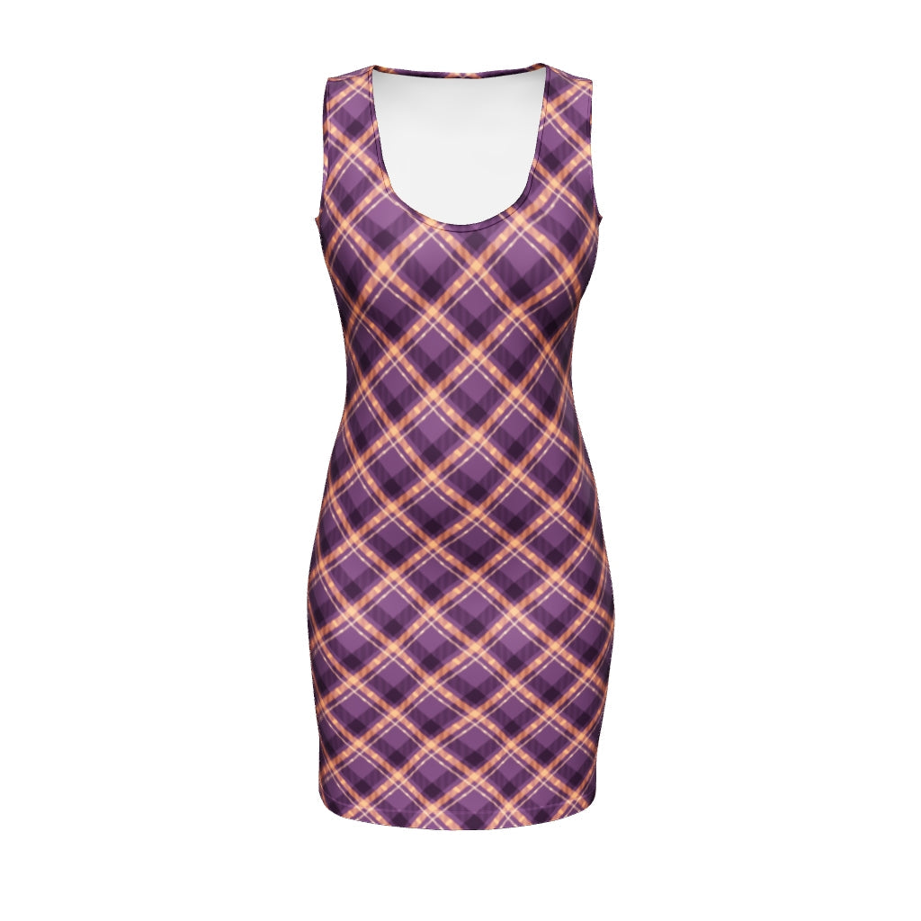 Infernal Harvest Plaid Bodycon Dress