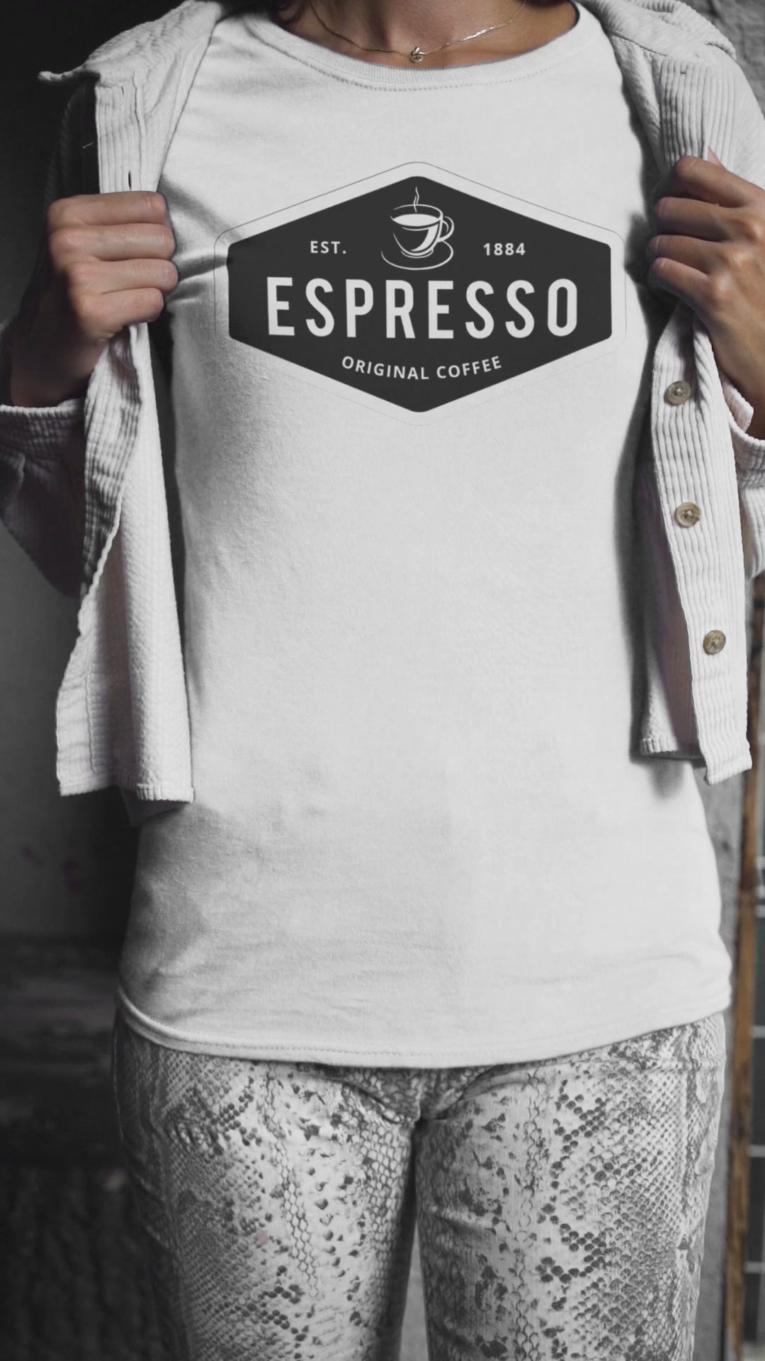 ESPRESSO - Women's Relaxed Fit Graphic T-Shirt in 16 Colors