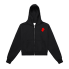 Pyrethorne Empire Women's Black Fleeced Zip - Up Cropped HoodieWomen's Fleeced Zip - Up Cropped HoodiePyrethorne Empire Women's Black Fleeced Zip - Up Cropped Hoodie250810PODUA1924001