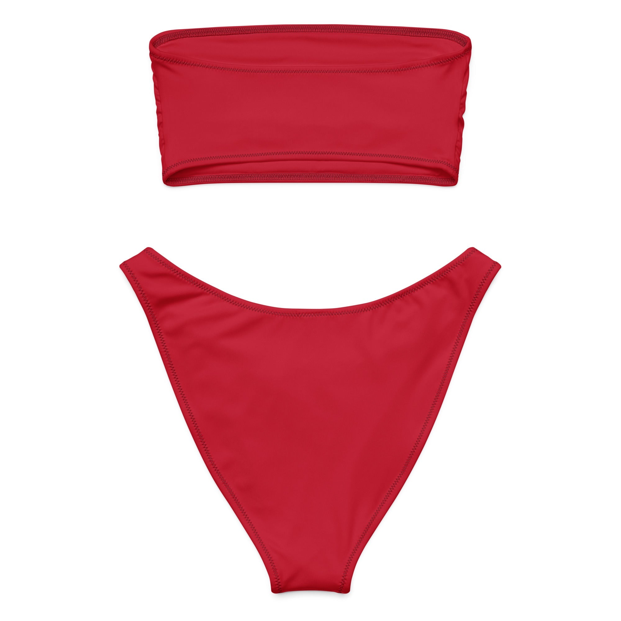 Red Eco Bandeau BikiniEco Bandeau Bikini SetsProduct mockup7584906_22671
