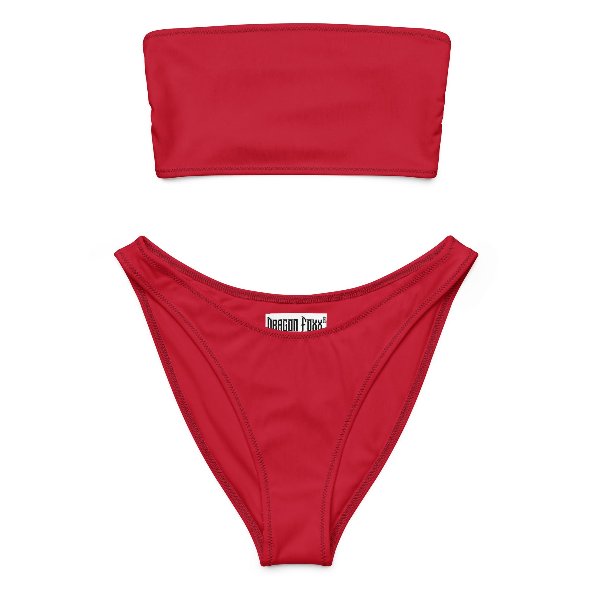 Red Eco Bandeau BikiniEco Bandeau Bikini SetsProduct mockup7584906_22671