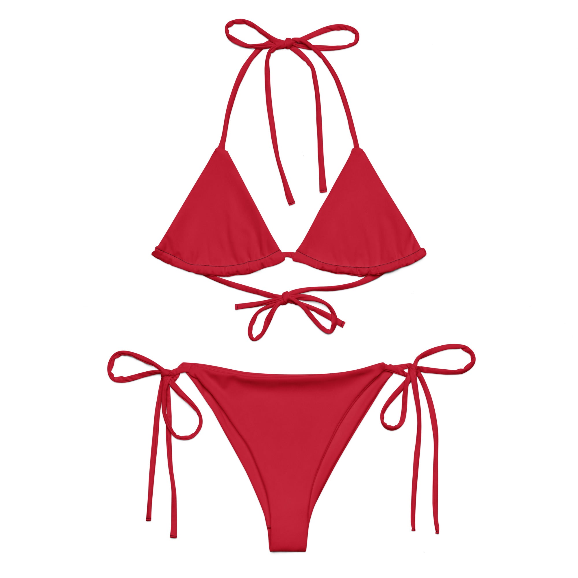 Red Eco String Bikini - Eco - String Bikini Set - DRAGON FOXX™ - Product mockup - 9796006_16553 - 2XS - Red - Bikini - Bikini Set - Dragon Foxx® Eco String Bikini