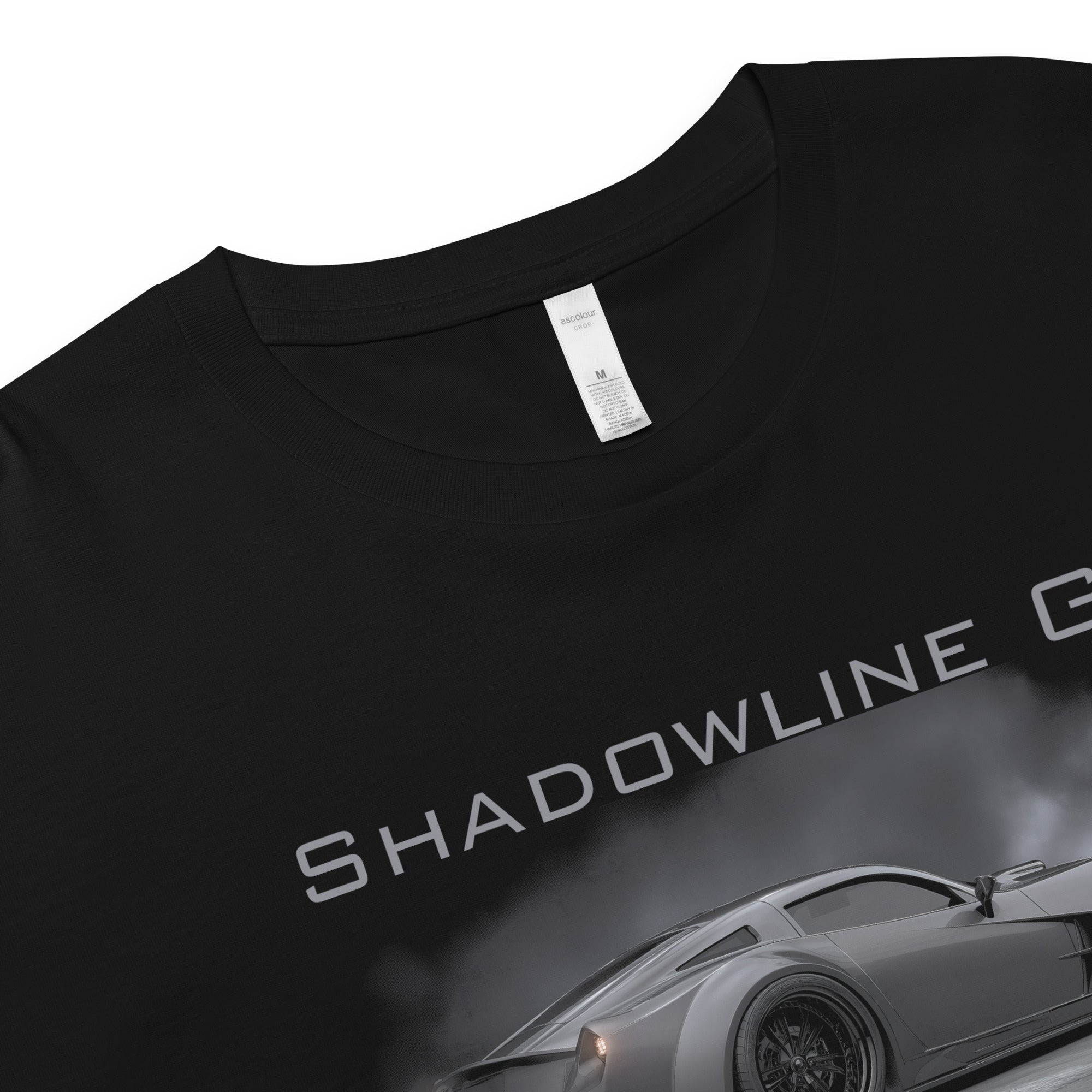 Shadowline GT Women’s Black Crop TopCrop Top TeeProduct mockup6875138_16094