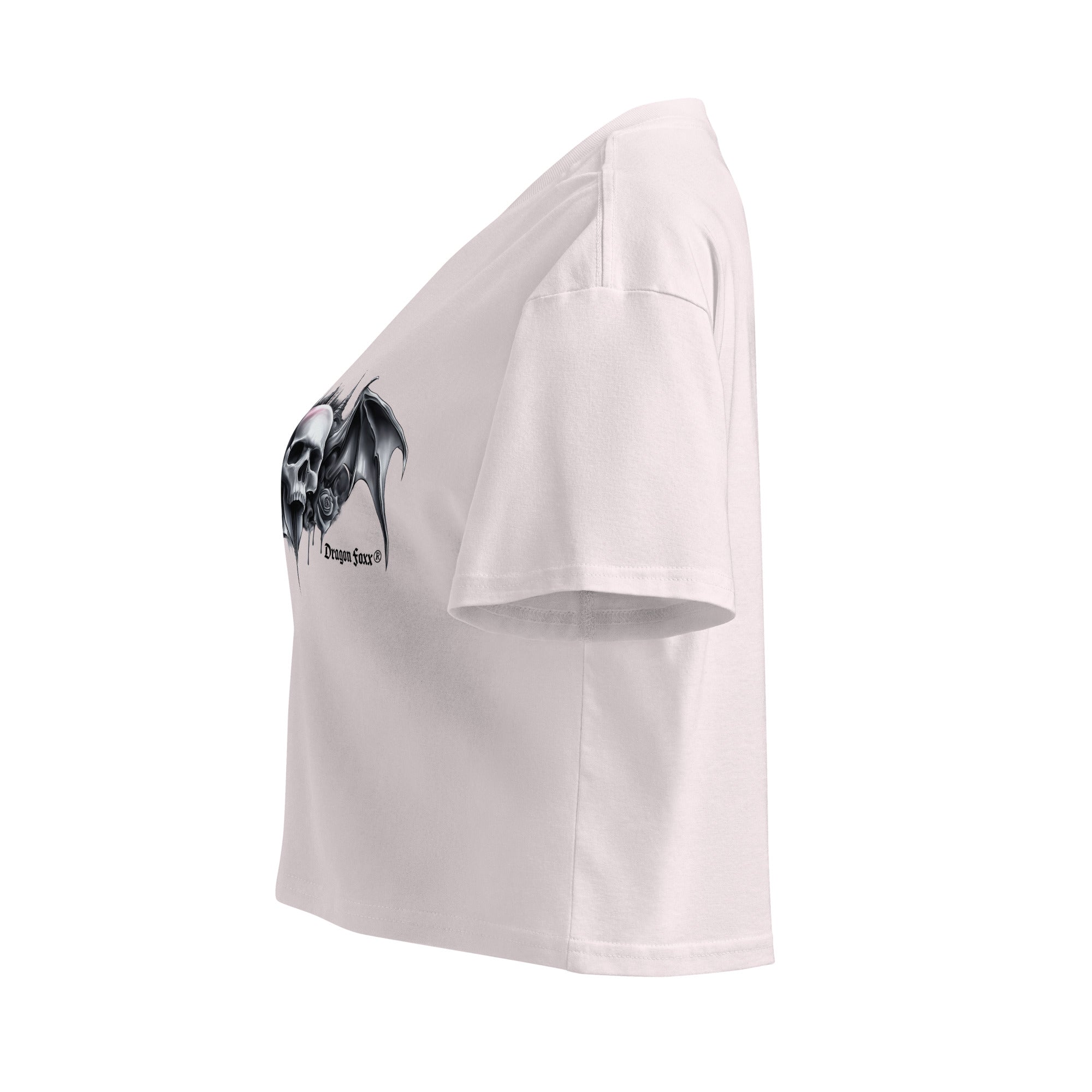 Skullspire Women’s White or Orchid Crop TopCrop Top TeeProduct mockup2214774_16104