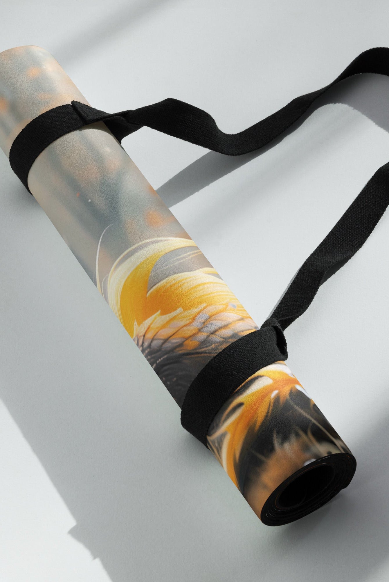 Solara Nightshade Yoga Mat - Yoga Mat - DRAGON FOXX™ - Solara Nightshade Yoga Mat - 3328032_16714 - Yellow - 24″ × 68″ (61 cm × 173 cm) - Accessories - Animal Art - Animal Art Mats