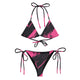 Splatter Pink and Black Grunge Eco String BikiniEco - String Bikini SetProduct mockup5372294_16553