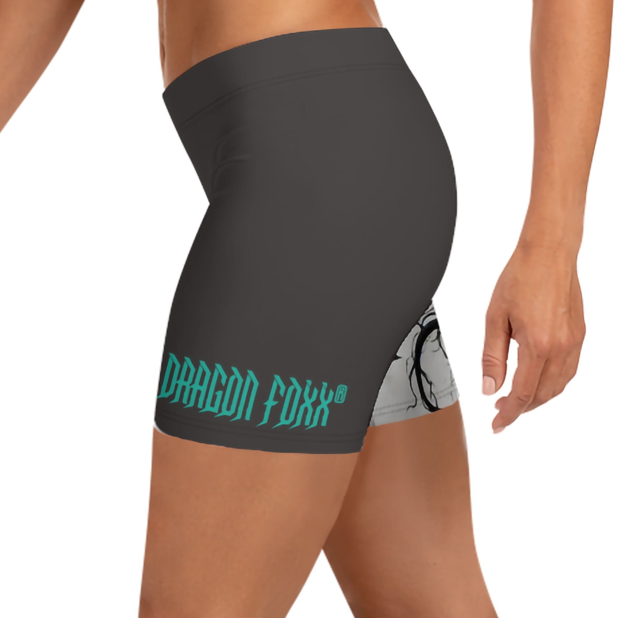 Teal Thorn - Women's Floral Gym Shorts - Women's Gym Shorts - DRAGON FOXX™ - Teal Thorn - Women's Floral Gym Shorts - 6748849_9296 - XS - Floral - Dragon Foxx™ - Dragon Foxx™ Women's Gym Shorts - Dragon Foxx™ Women's Shorts