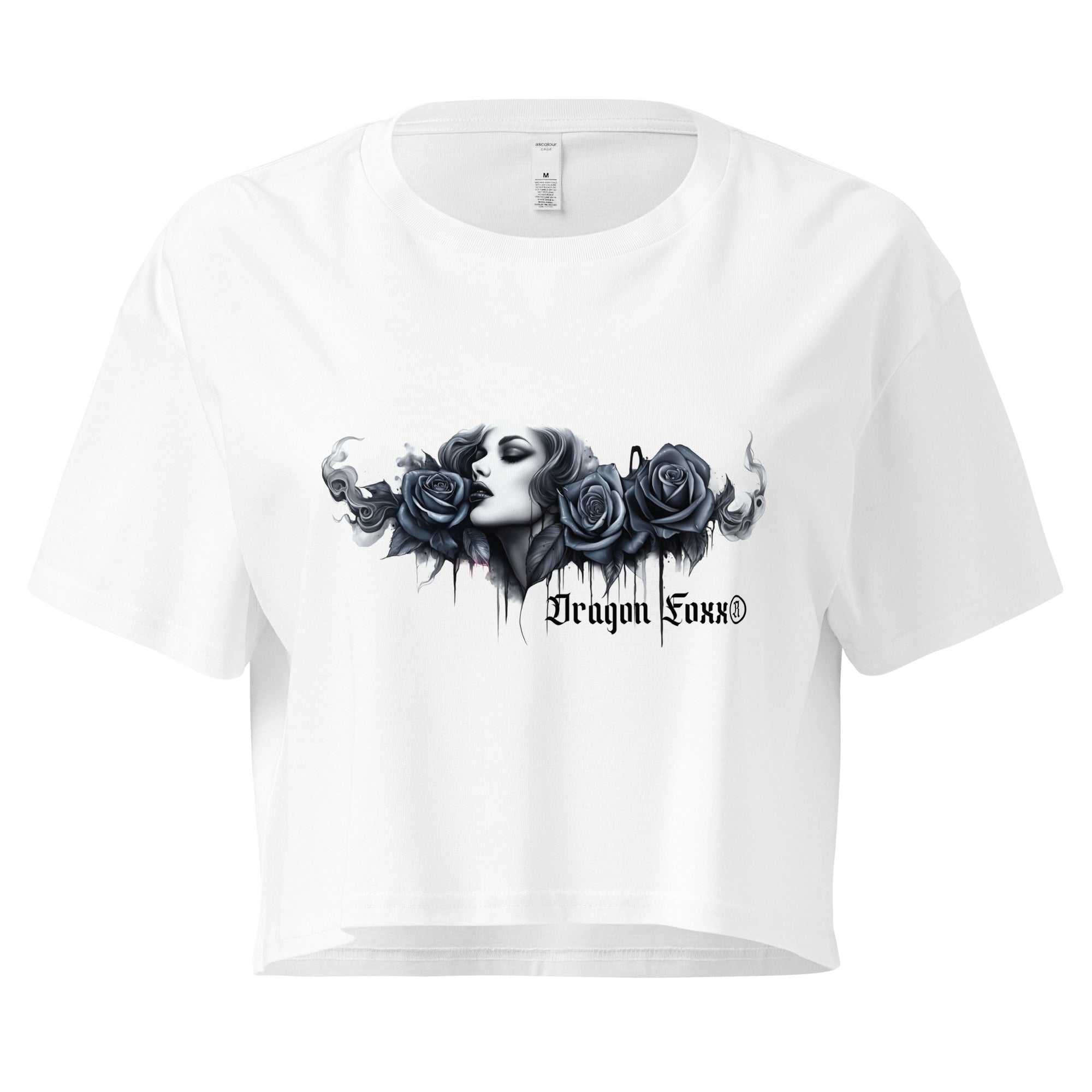 The Arcane Rose Women’s White Crop TopCrop Top TeeProduct mockup1678436_16119