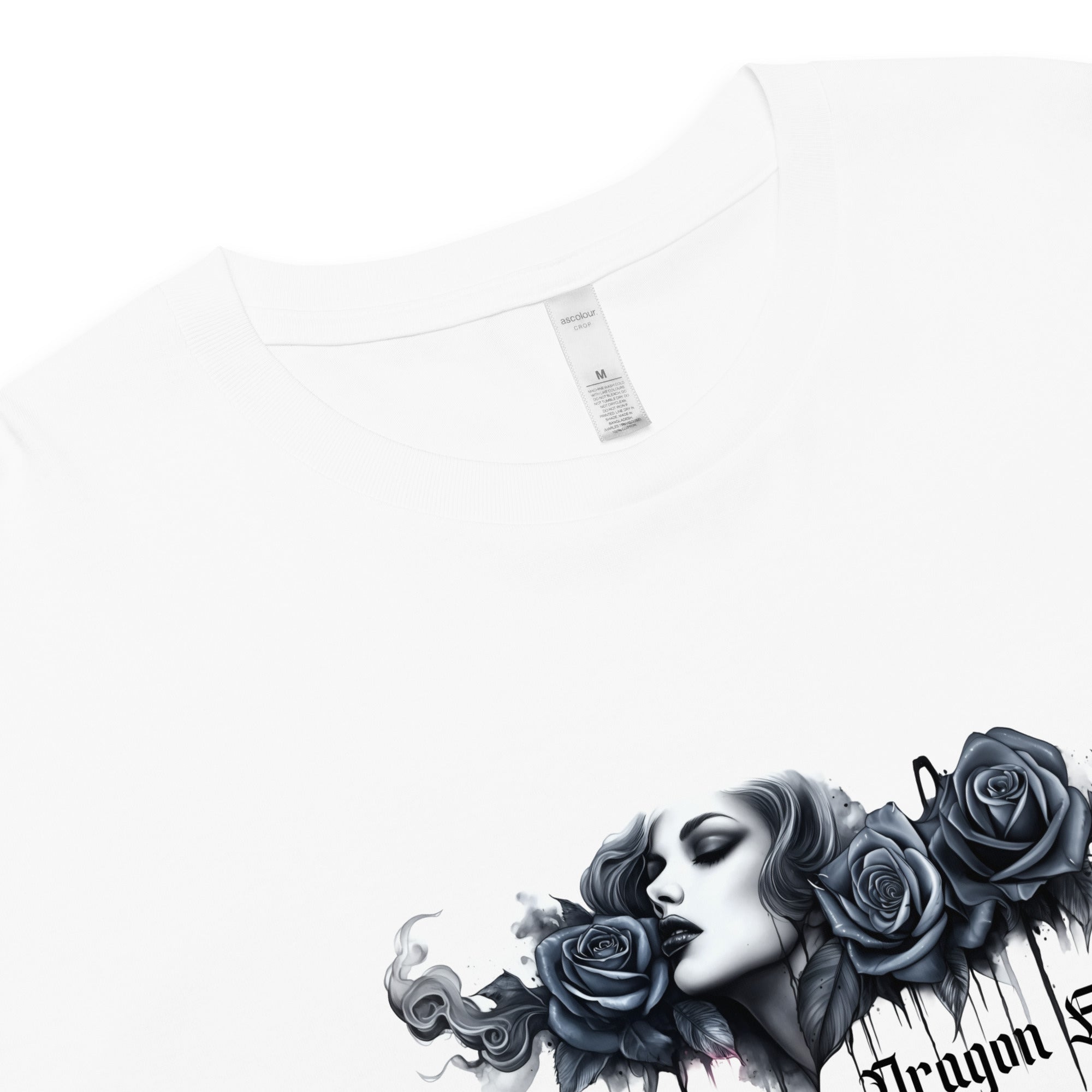 The Arcane Rose Women’s White Crop TopCrop Top TeeProduct mockup1678436_16119