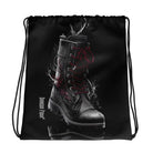 Thorned Reflection: Crimson Rise Drawstring BagDrawstring BagProduct mockup1178968_8894