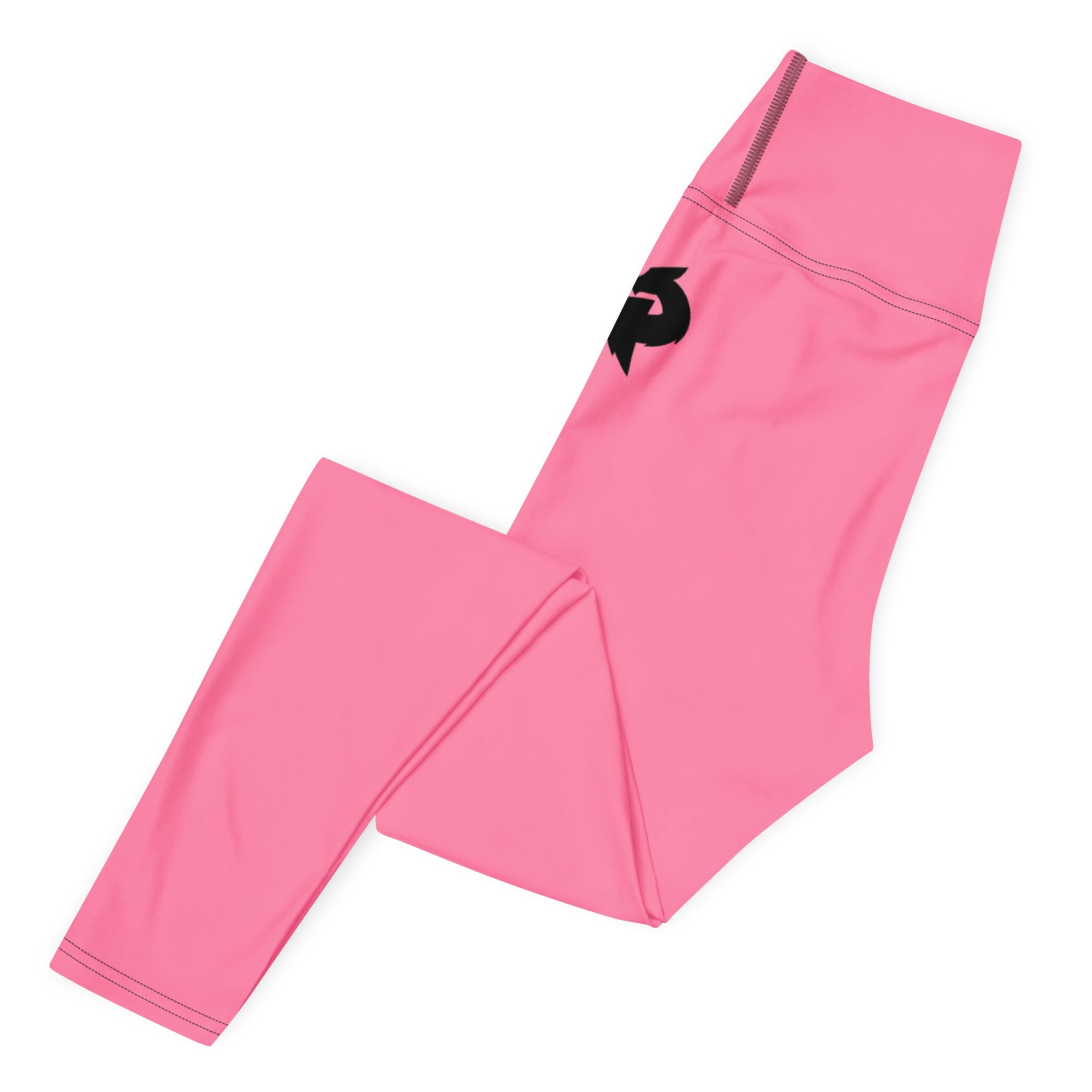 Tickle Me Pink Yoga Leggings Black DFYoga LeggingsProduct mockup9598192_8353