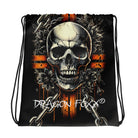 Unchained - Drawstring Bag - Drawstring Bag - DRAGON FOXX™ - Unchained - Drawstring Bag - 9730310_8894 - 15″ × 17″ (38.1 cm × 43.2 cm) - Multicolor - 15″×17″ Drawstring Bag - Accessories - Dragon Foxx® Grunge Skull Drawstring Bag