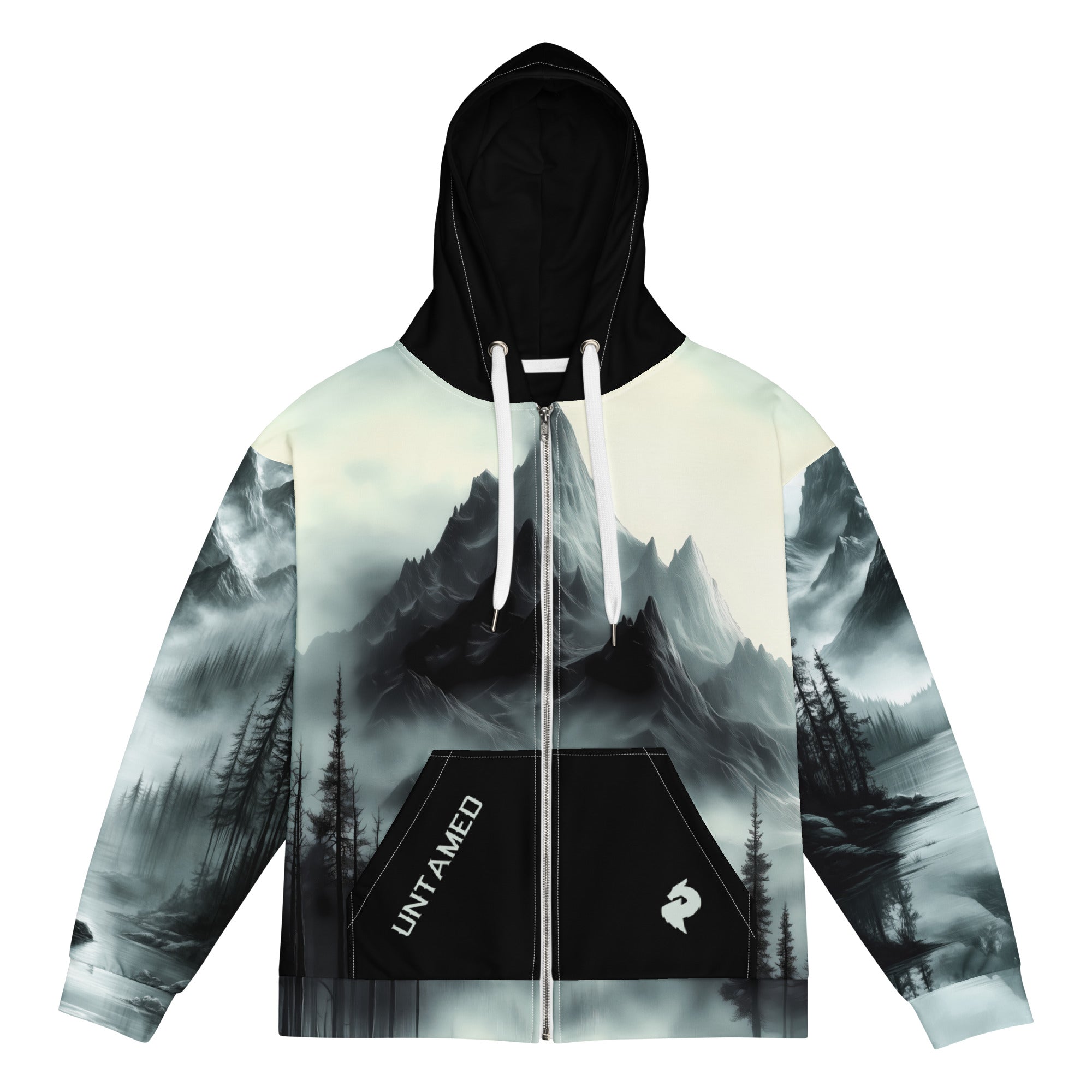 UNTAMED WILDS - Unisex Zip Hoodie - Eco Unisex Zip - up Hoodie - DRAGON FOXX™ - Product mockup - 2276265_18522 - 2XS - Scenery Art - Dragon Foxx® - Dragon Foxx® Men's Hoodie - Dragon Foxx® Men's Hoodies