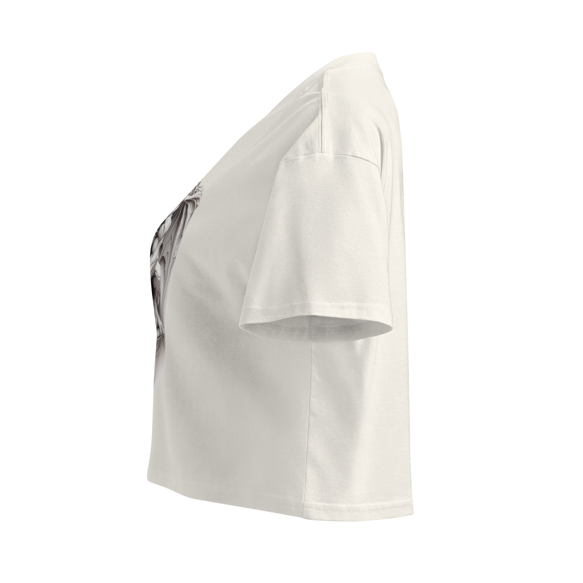 Vaelgrath Ecru or White Crop TopCrop Top TeeProduct mockup5664882_16099