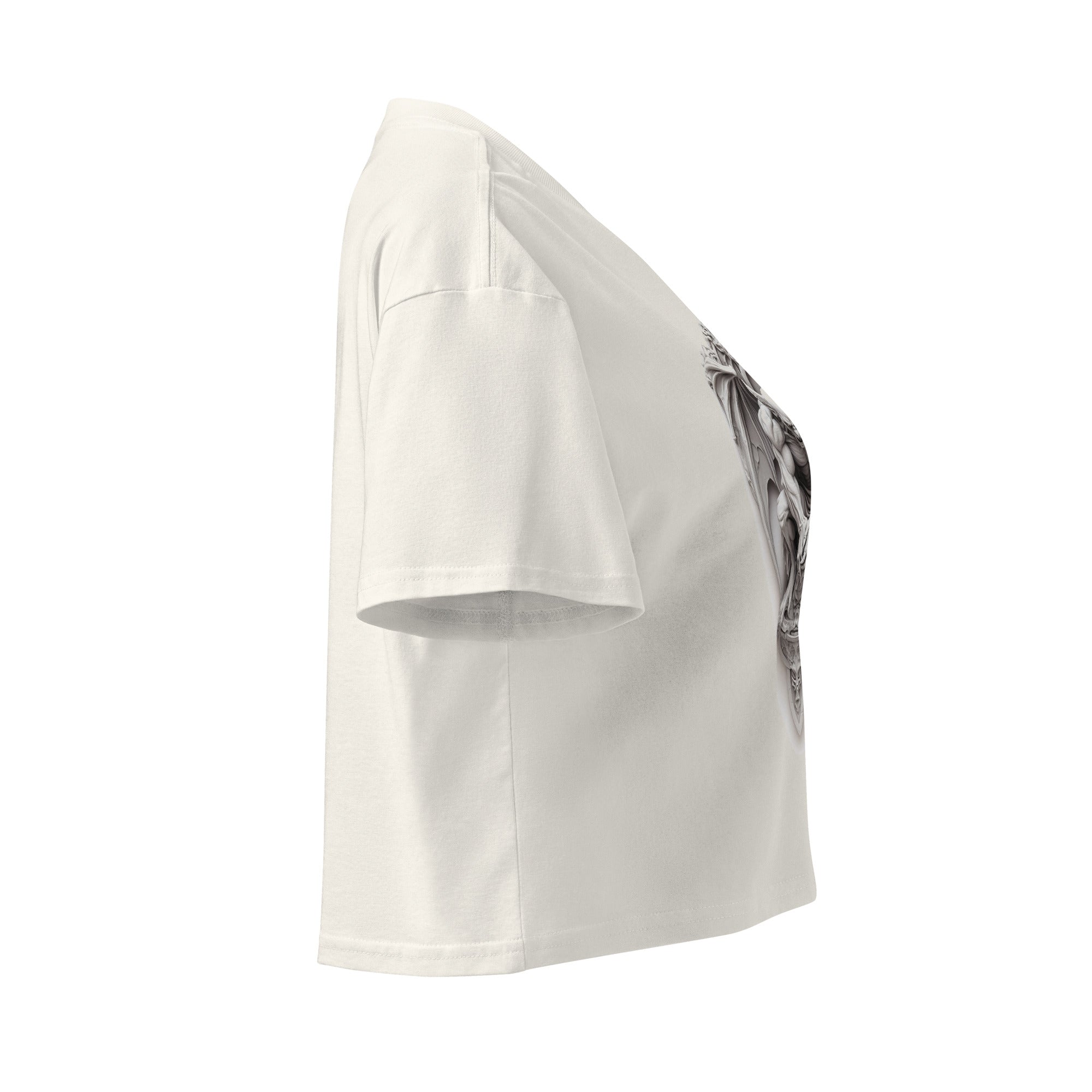 Vaelgrath Ecru or White Crop TopCrop Top TeeProduct mockup5664882_16099