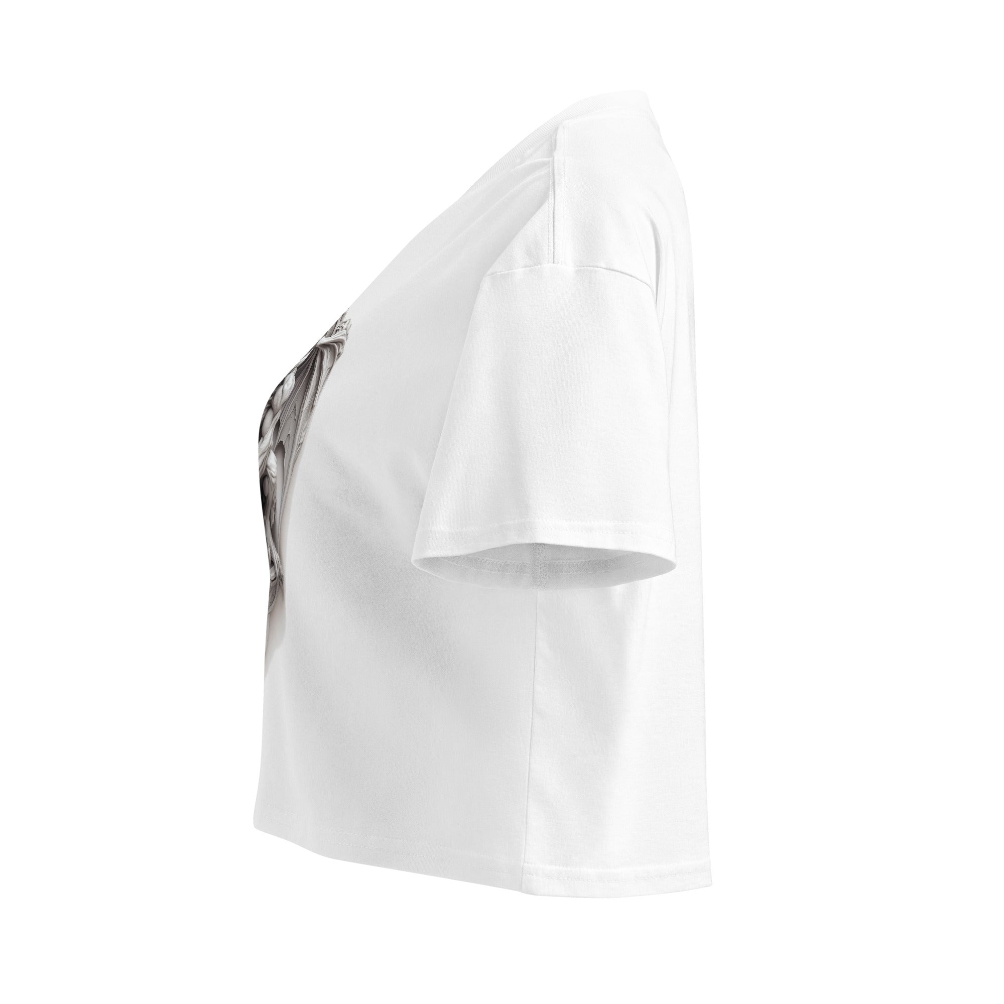 Vaelgrath Ecru or White Crop TopCrop Top TeeProduct mockup5664882_16119