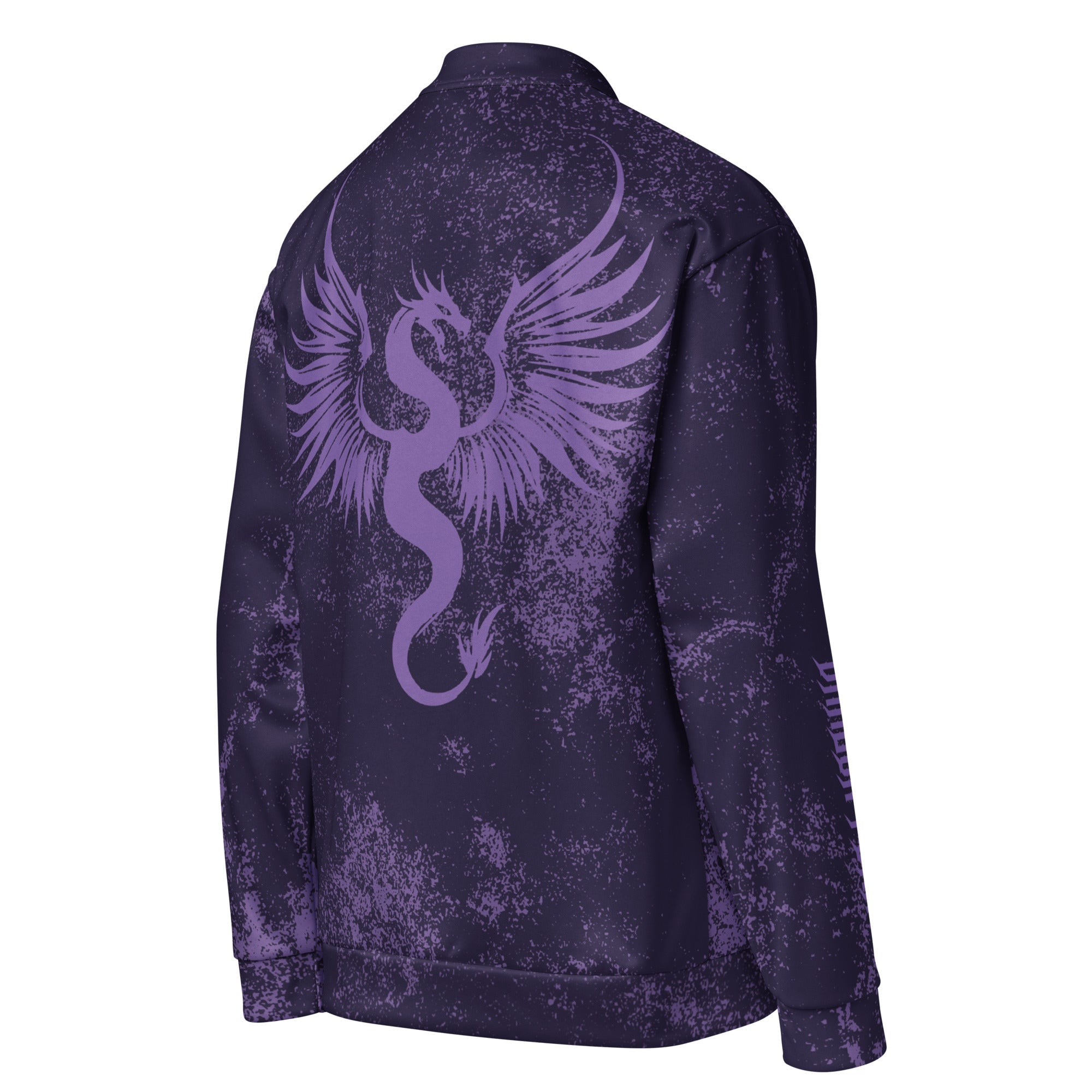 Violet Inferno Bomber Jacket - Bomber Jacket - DRAGON FOXX™ - Product mockup - 8188261_10877 - XS - Violet Inferno - Bomber Jacket - Deragon Foxx™ Men's Jacket - Dragon Foxx™