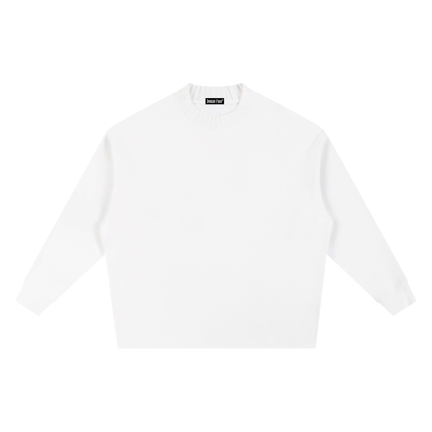 White Knitted Round Neck Oversize SweatshirtKnitted Round Neck Oversize SweatshirtWhite Knitted Round Neck Oversize Sweatshirt251012PODRA1105001