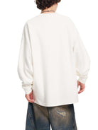 White Knitted Round Neck Oversize SweatshirtKnitted Round Neck Oversize SweatshirtWhite Knitted Round Neck Oversize Sweatshirt251012PODRA1105001