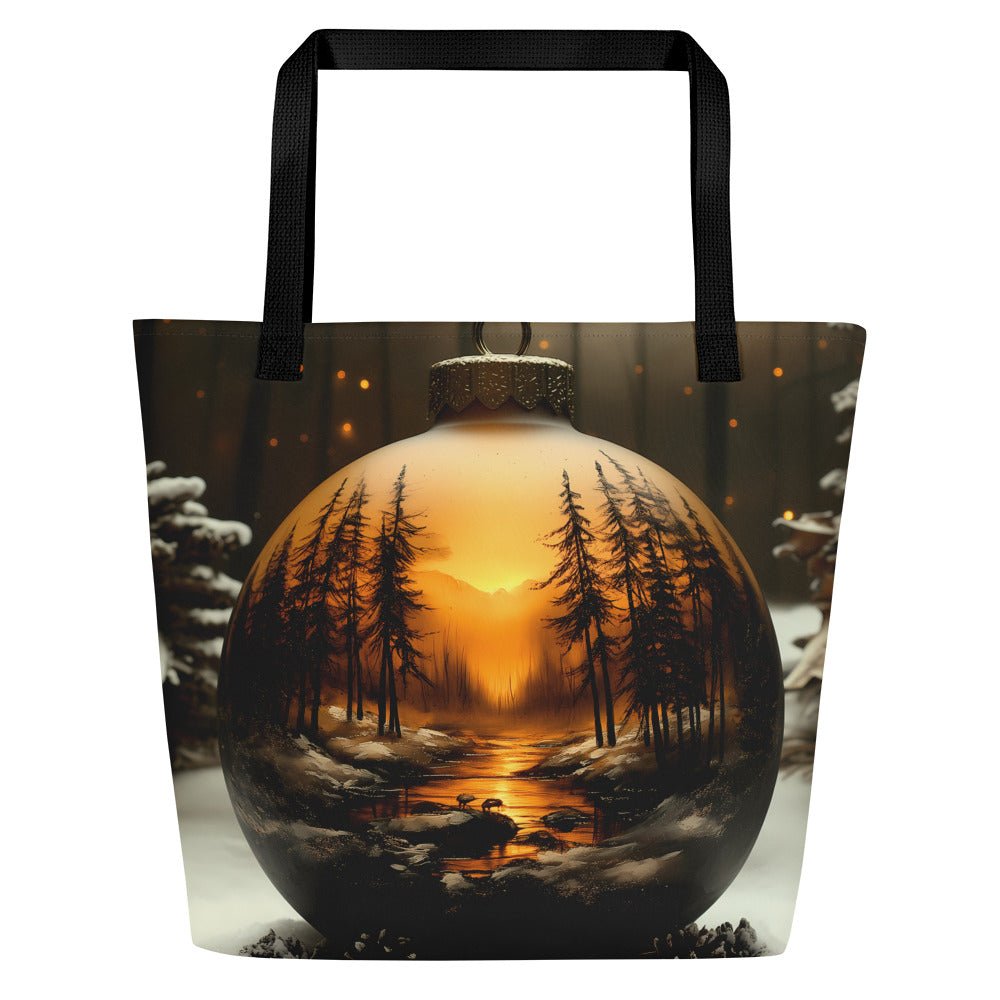 Winter Radiance - Large Tote Bag - Large Tote Bag - DRAGON FOXX™ - Product mockup - 6151074_9039 - Scenery Art - 16″ × 20″ - 16″ × 20″ Tote Bag - Accessories - Bags