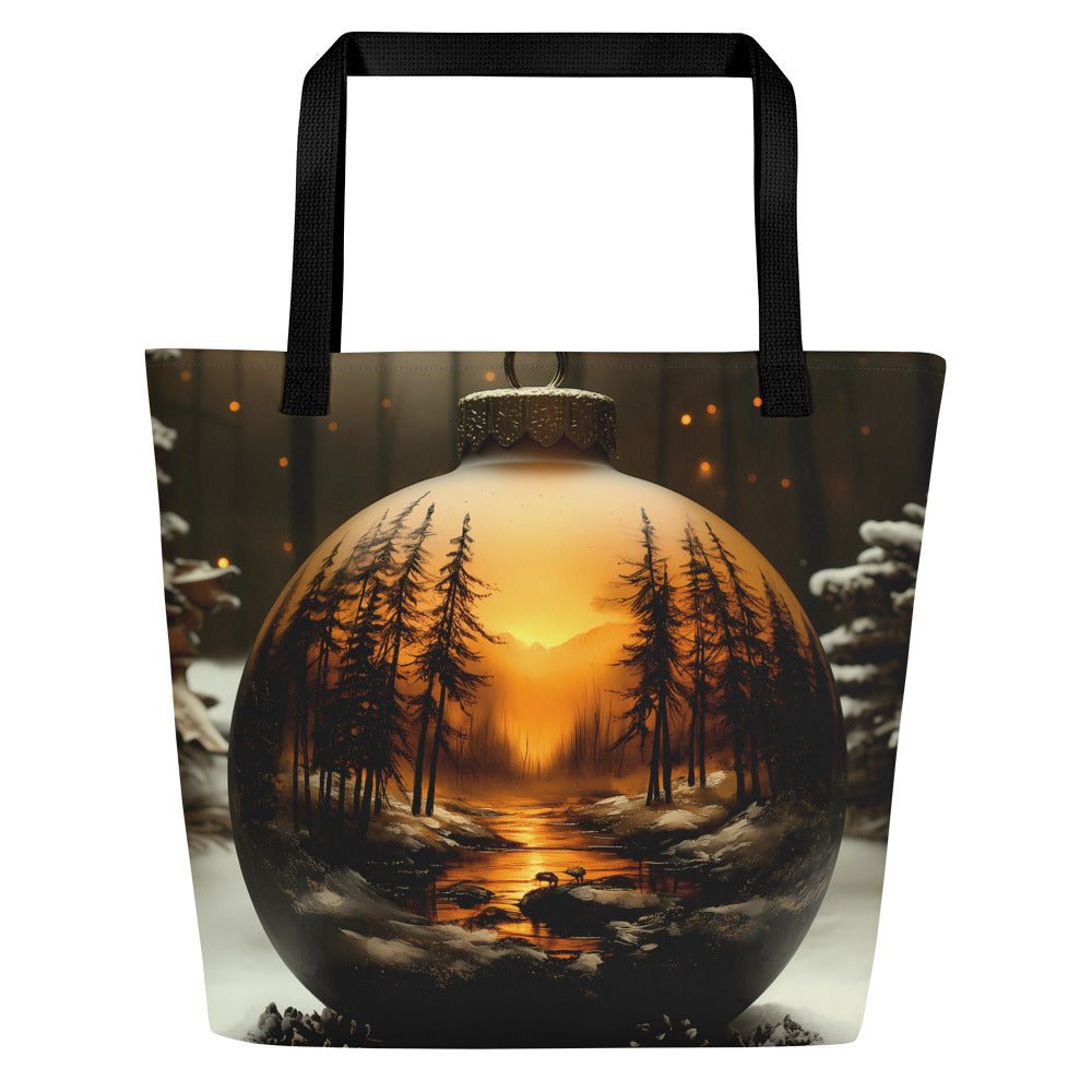 Winter Radiance - Large Tote Bag - Large Tote Bag - DRAGON FOXX™ - Product mockup - 6151074_9039 - Scenery Art - 16″ × 20″ - 16″ × 20″ Tote Bag - Accessories - Bags